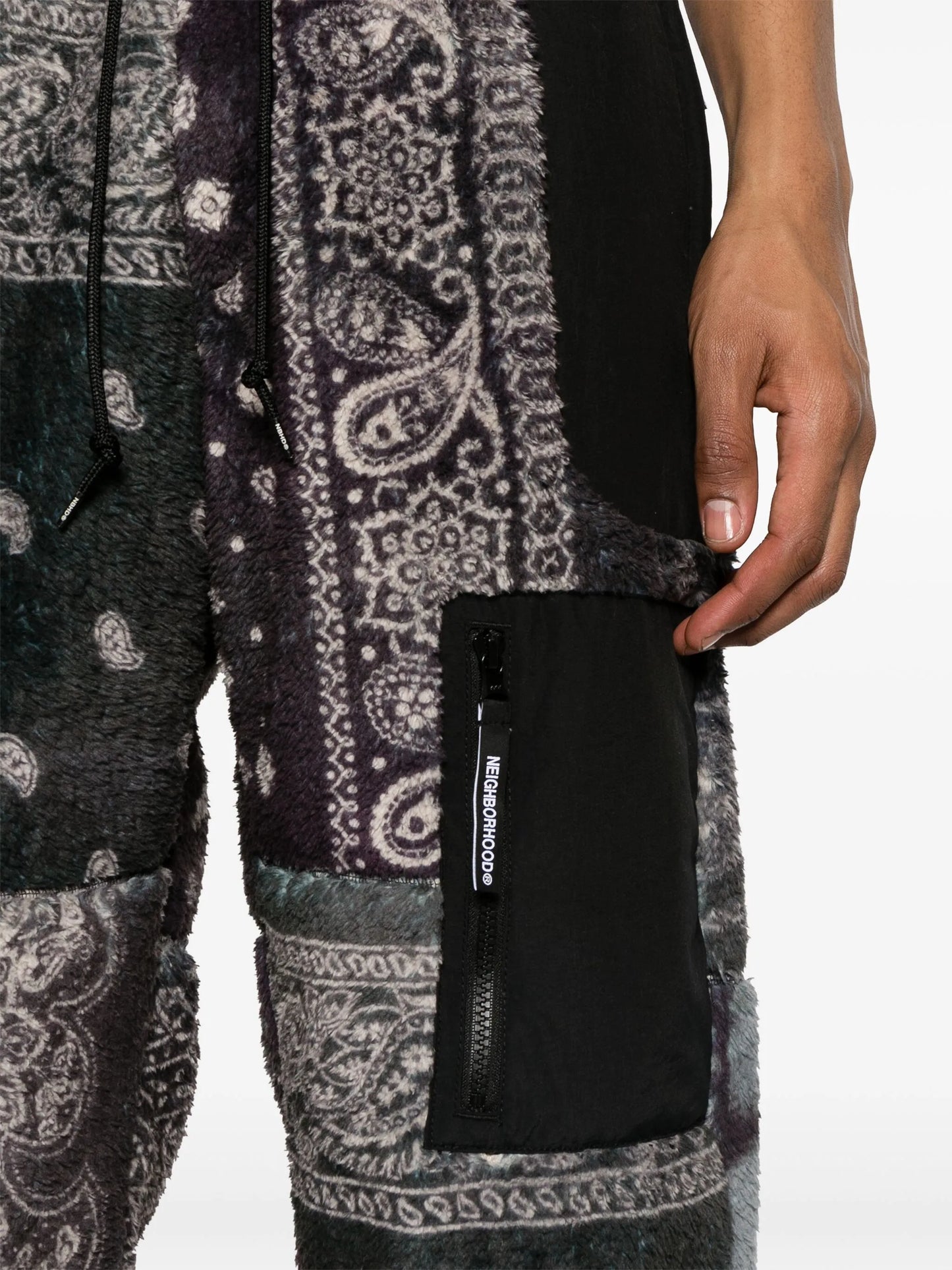 bandana-print fleece track pants