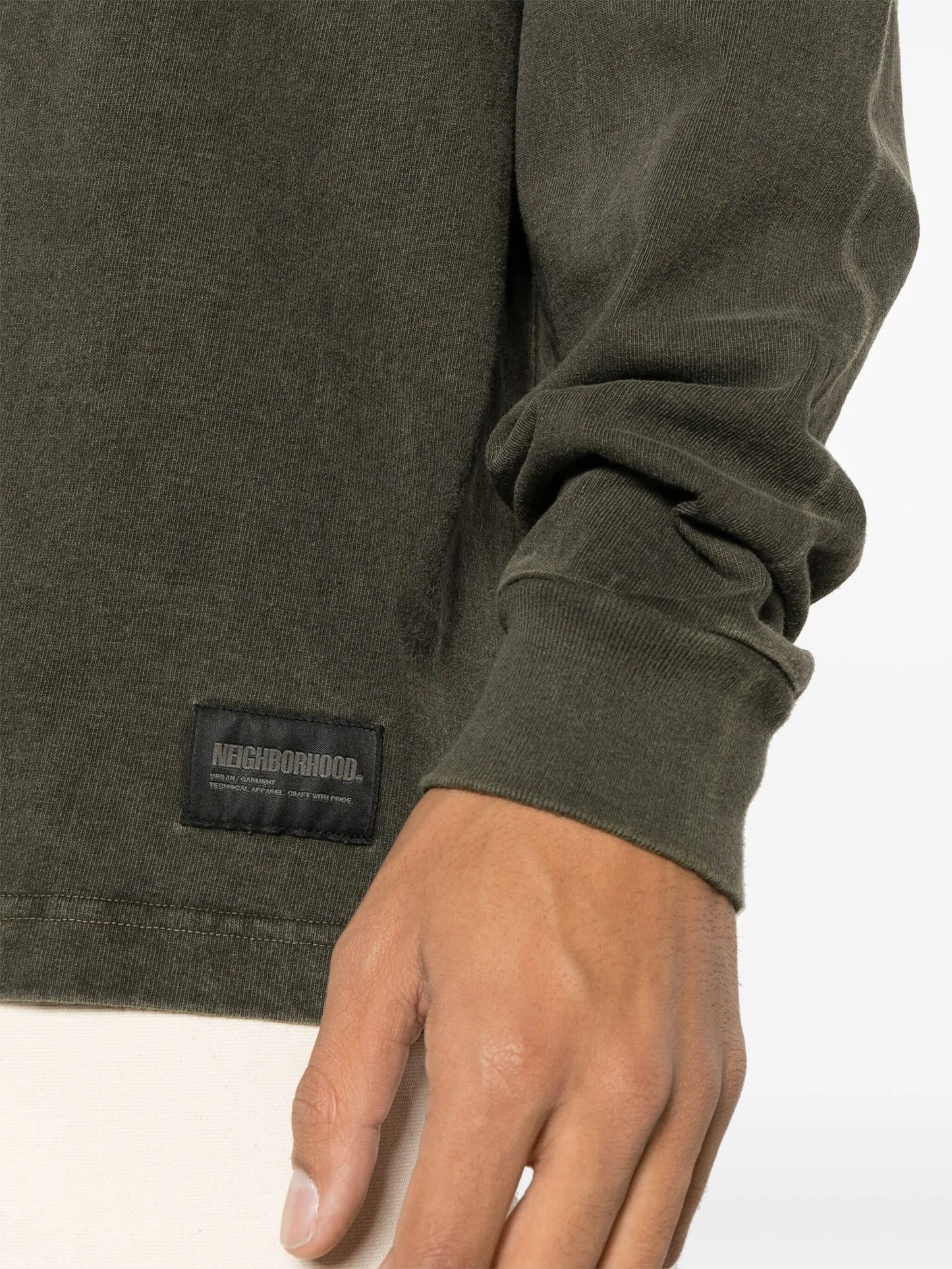 printed faded-effect cotton sweatshirt