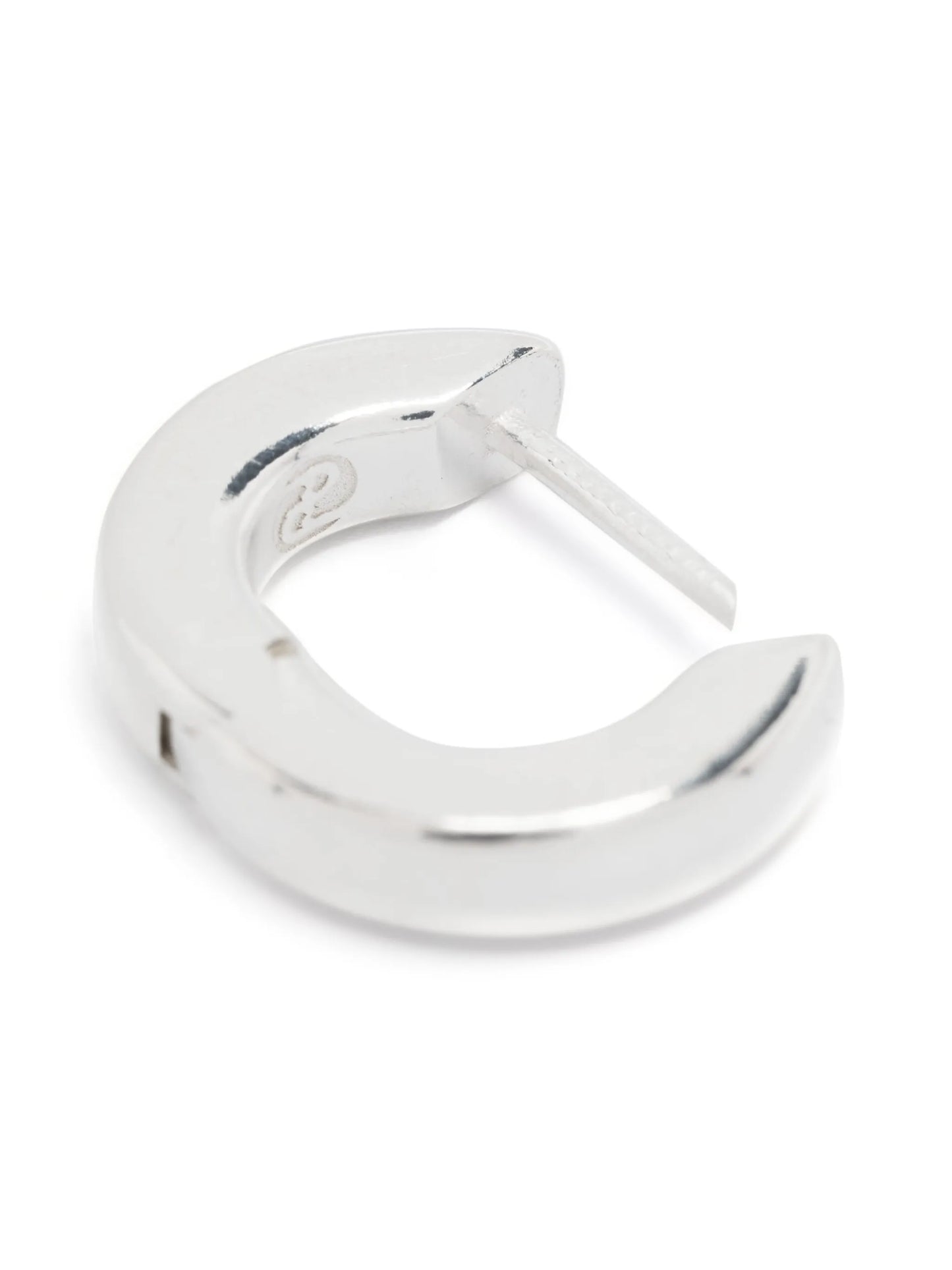 Almost polished-finish hoop earrings