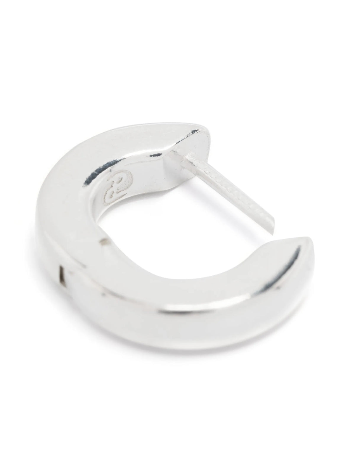 Almost polished-finish hoop earrings