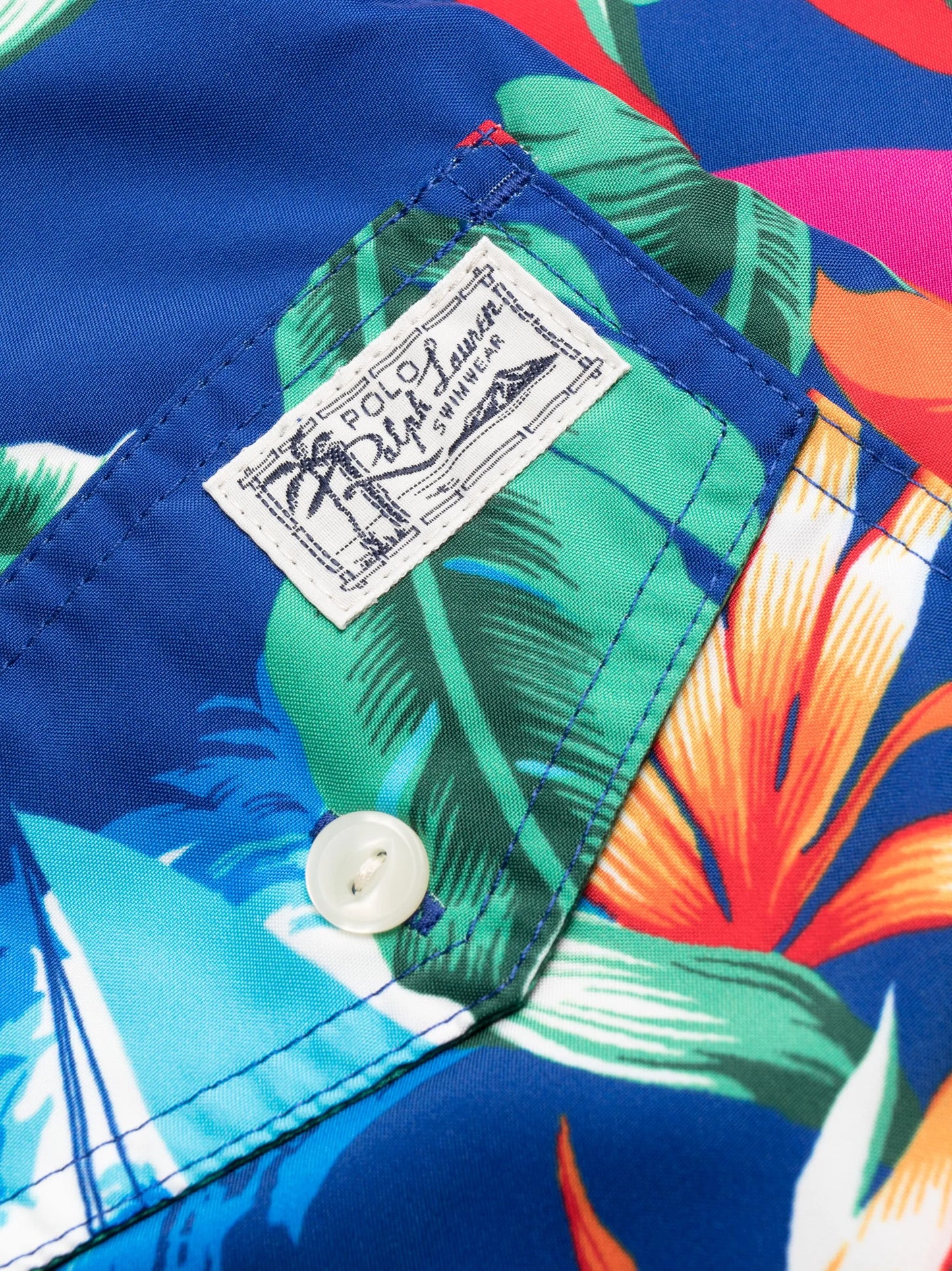 floral-print drawstring swim shorts