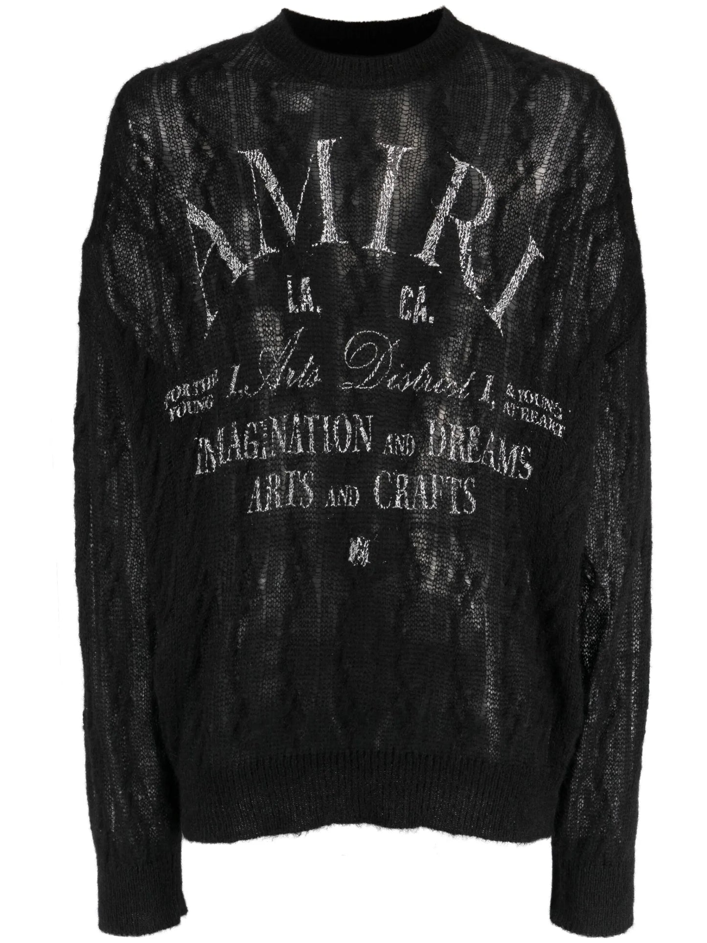 logo-print knit jumper