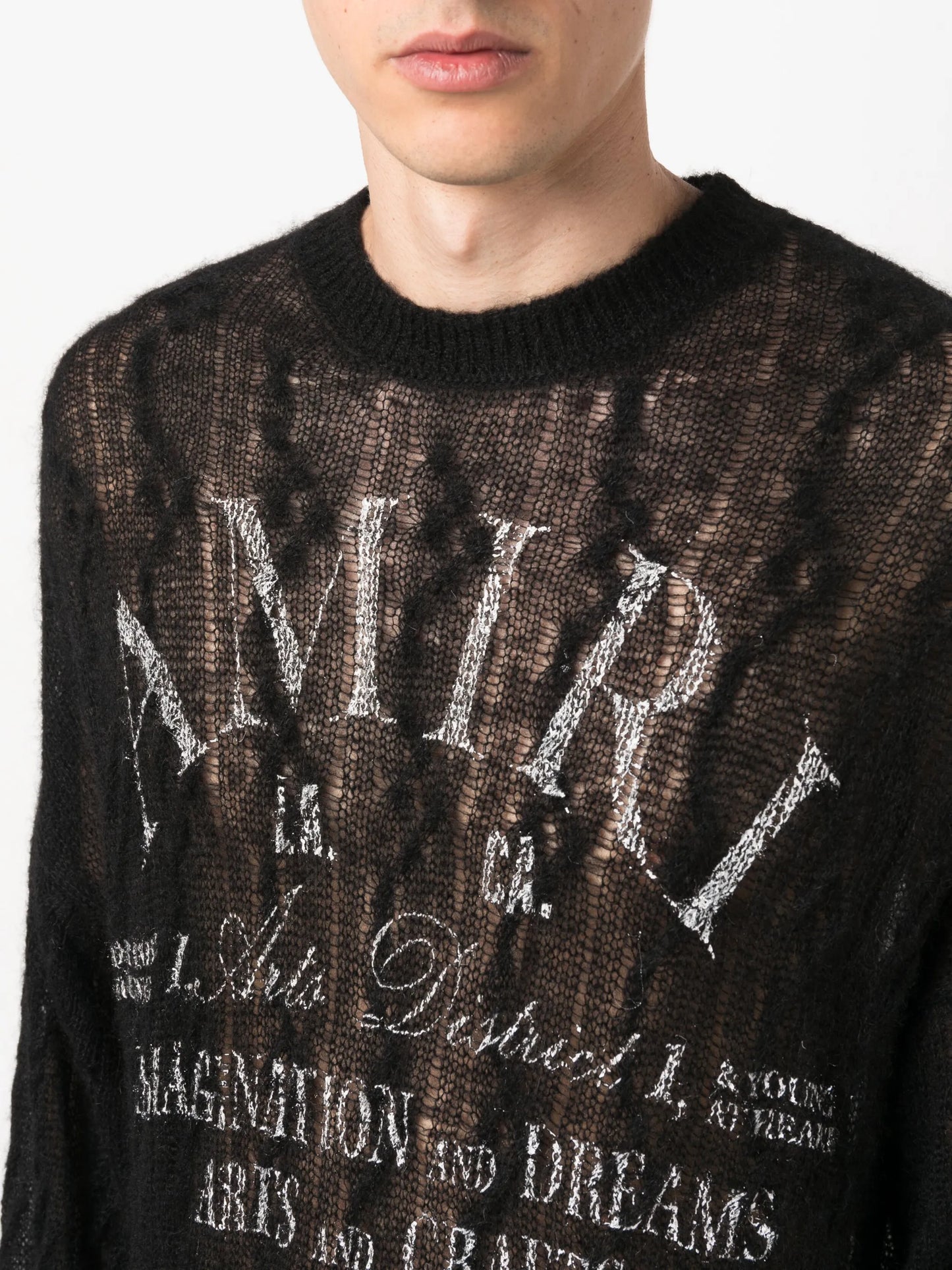 logo-print knit jumper