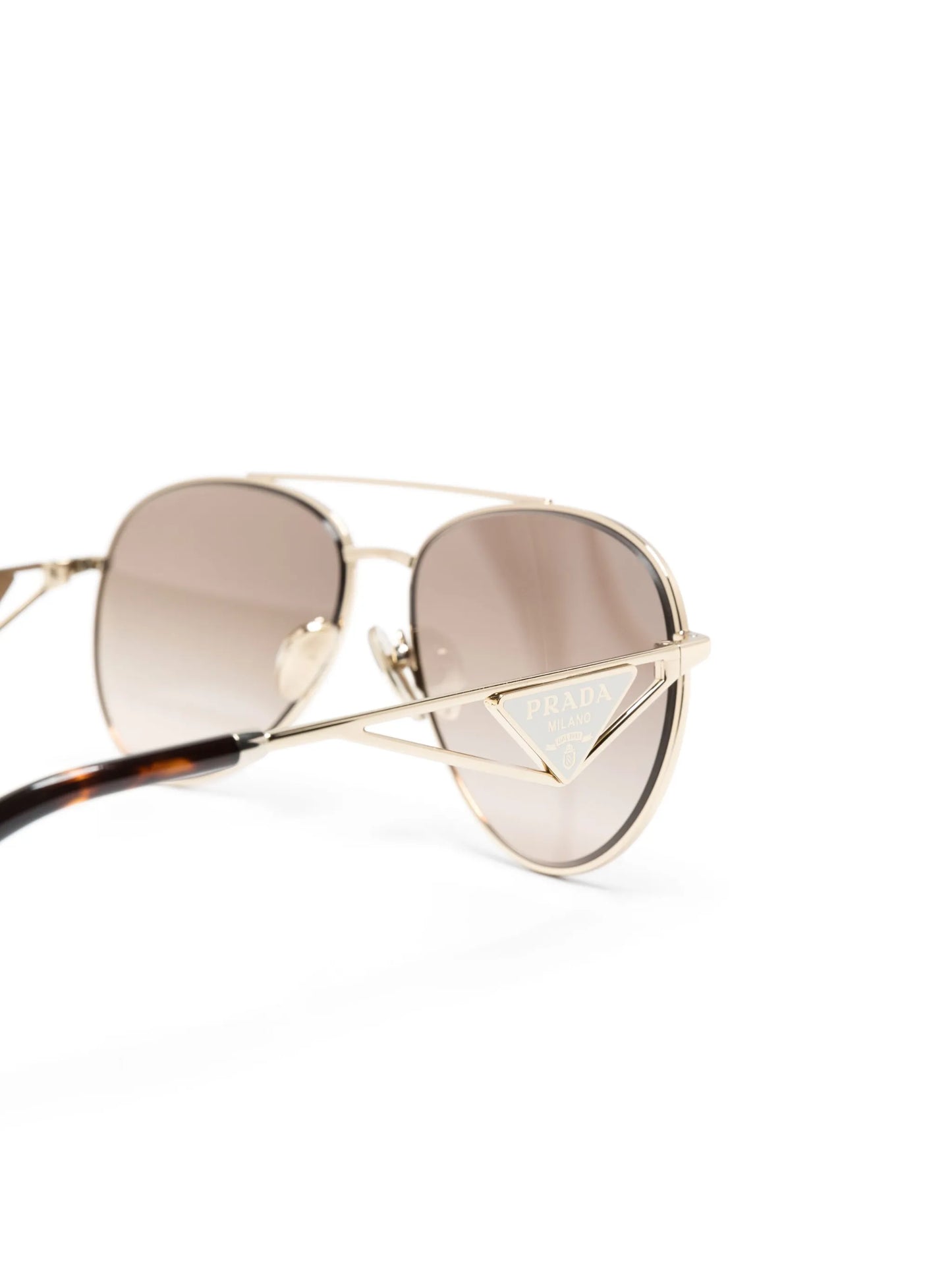 enamel-triangle pilot-frame sunglasses