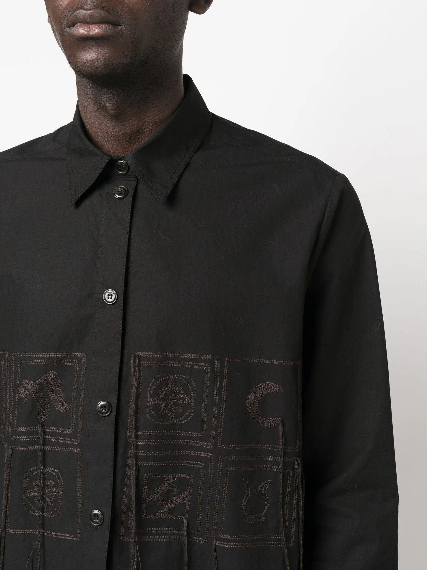 embroidered cotton shirt