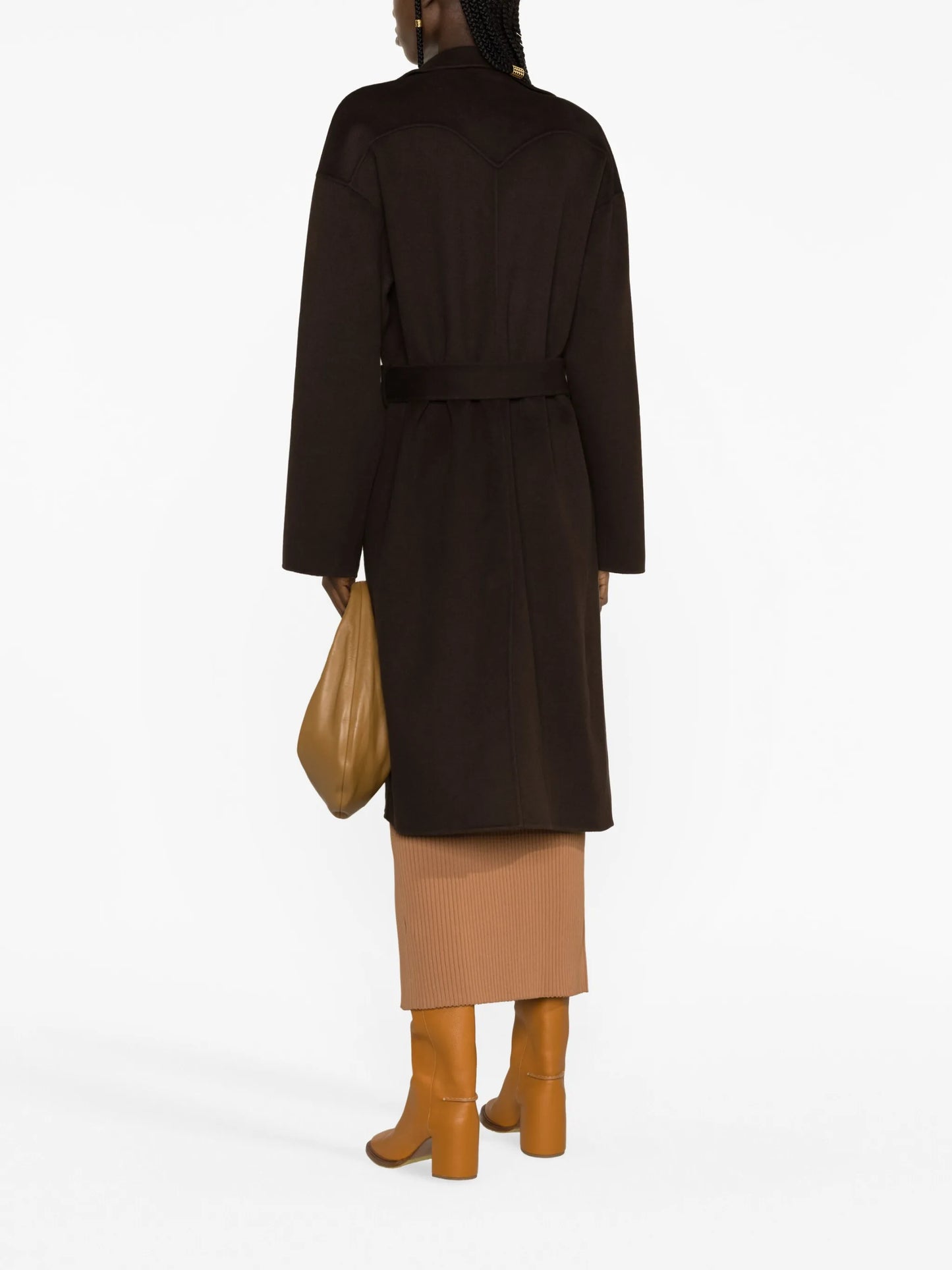 belted wool-blend coat