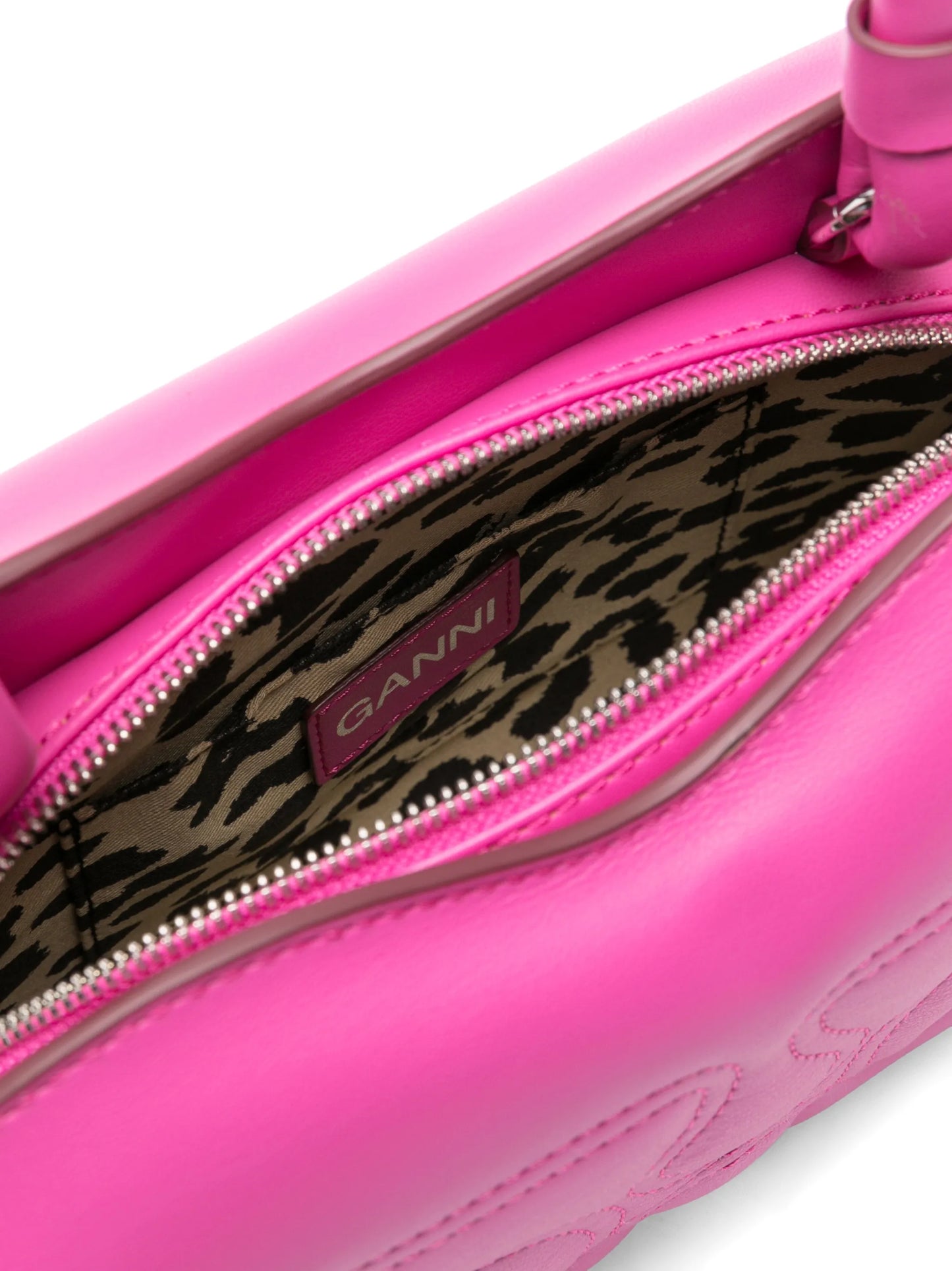 Butterfly logo-embossed shoulder bag