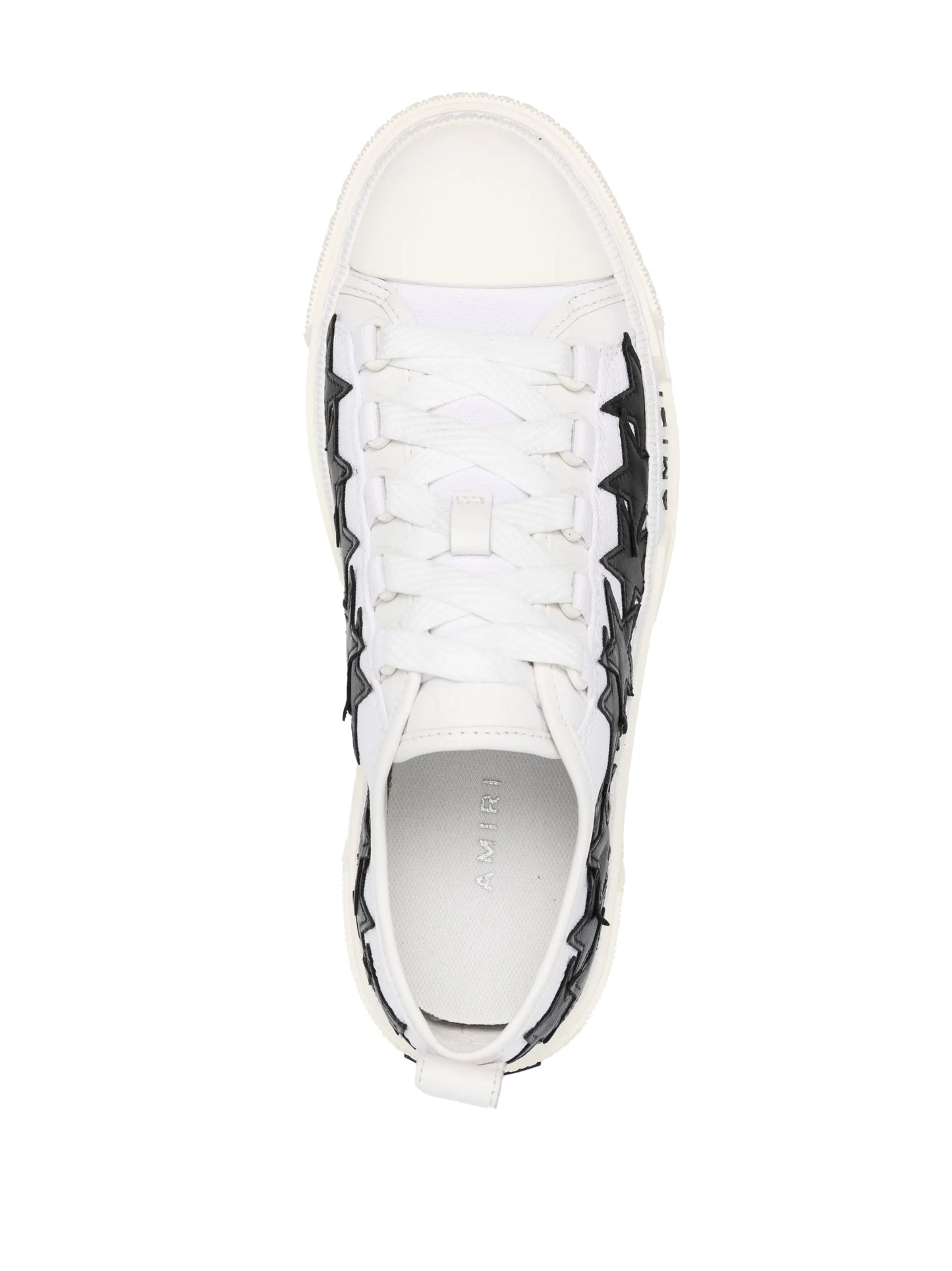 star-patch leather sneakers