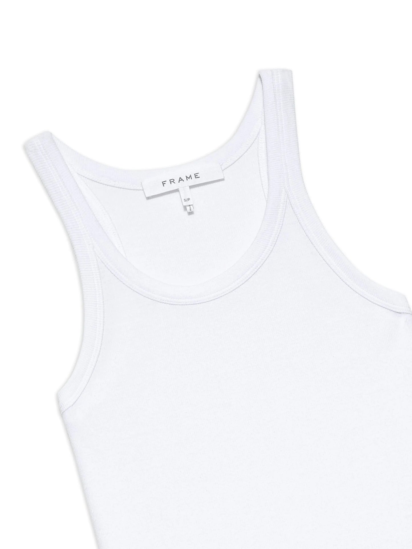 ribbed U-neck tank top