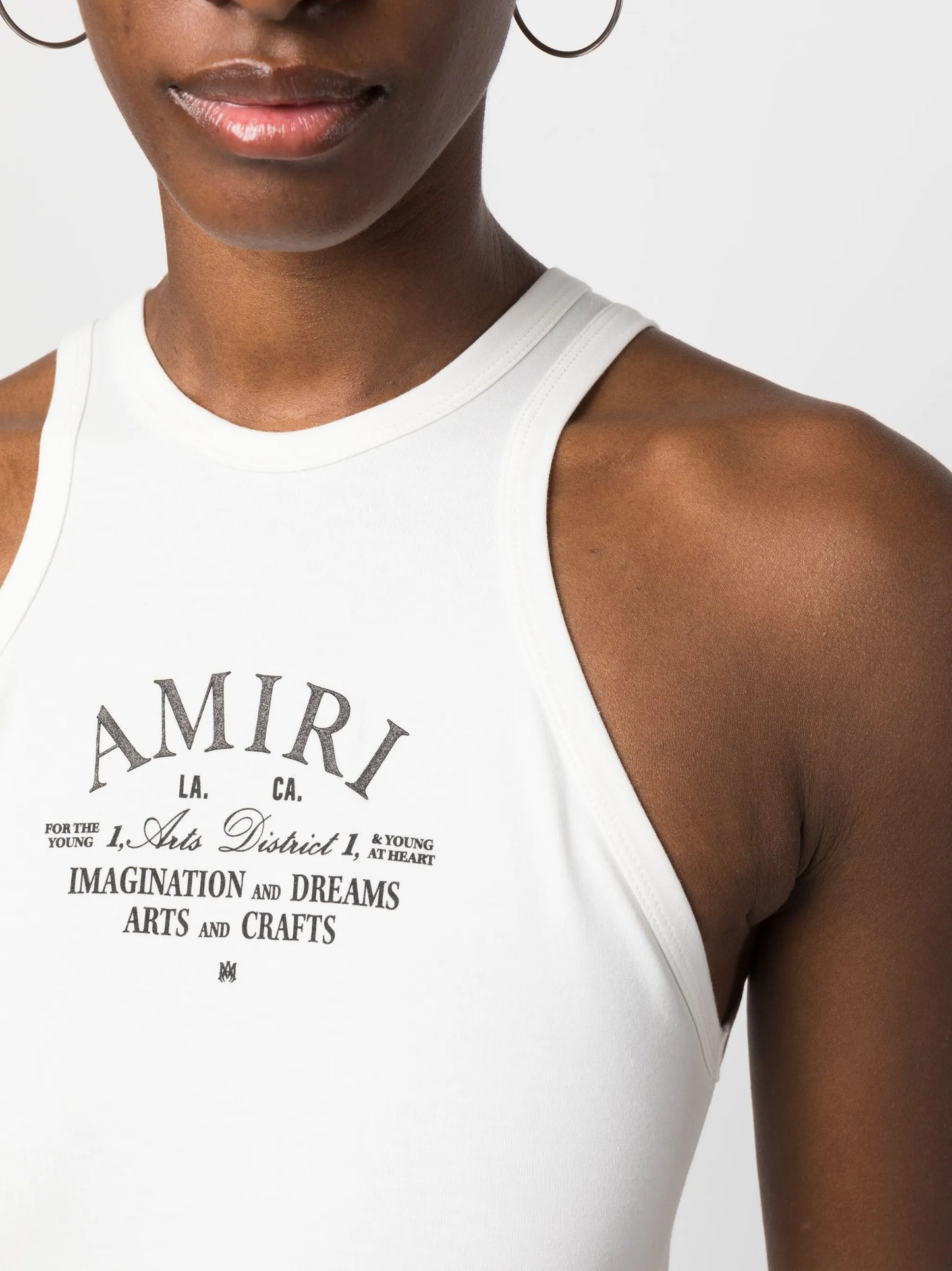logo-print sleeveless tank top