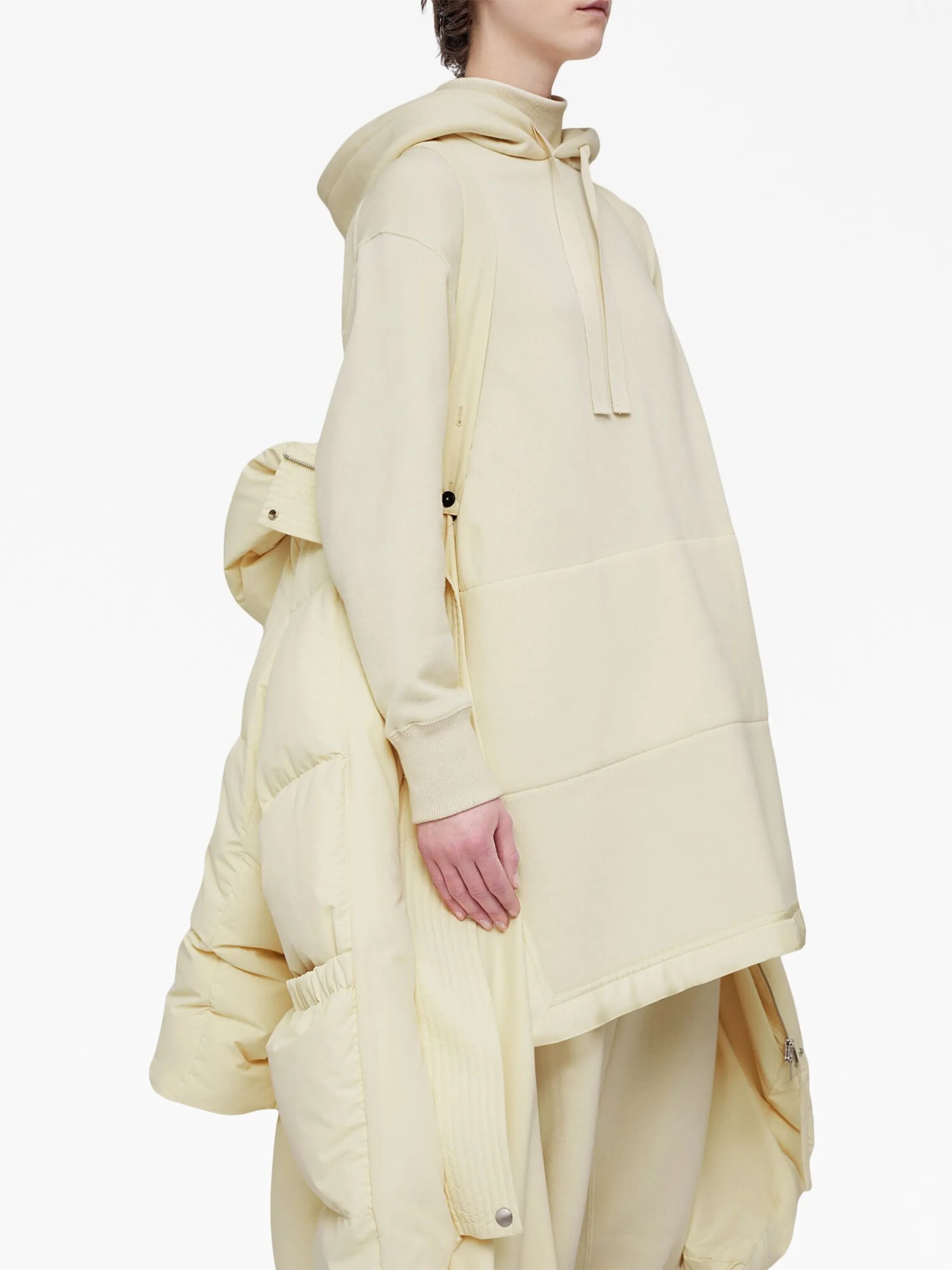 hooded quilted down coat