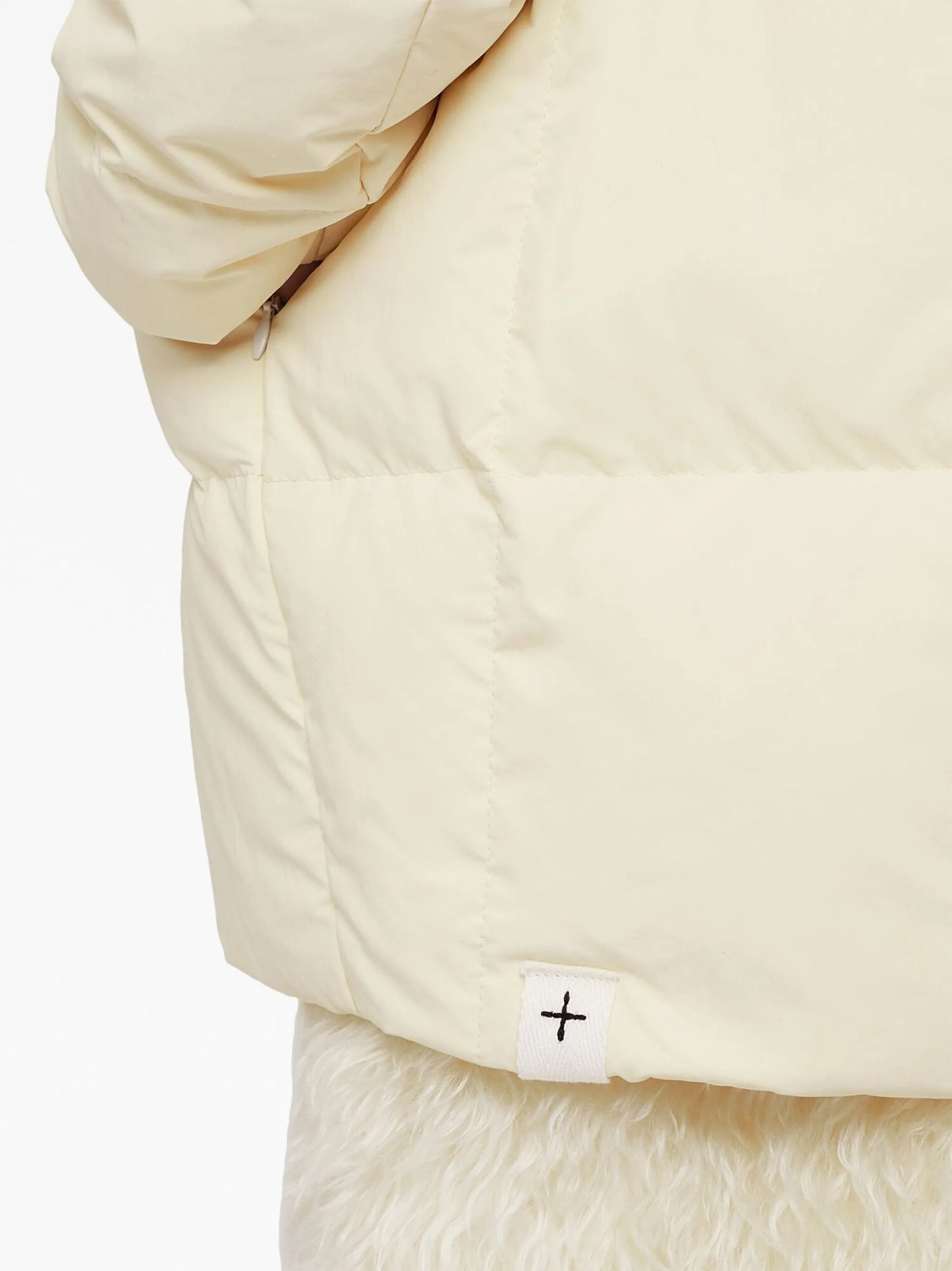 hooded quilted down jacket