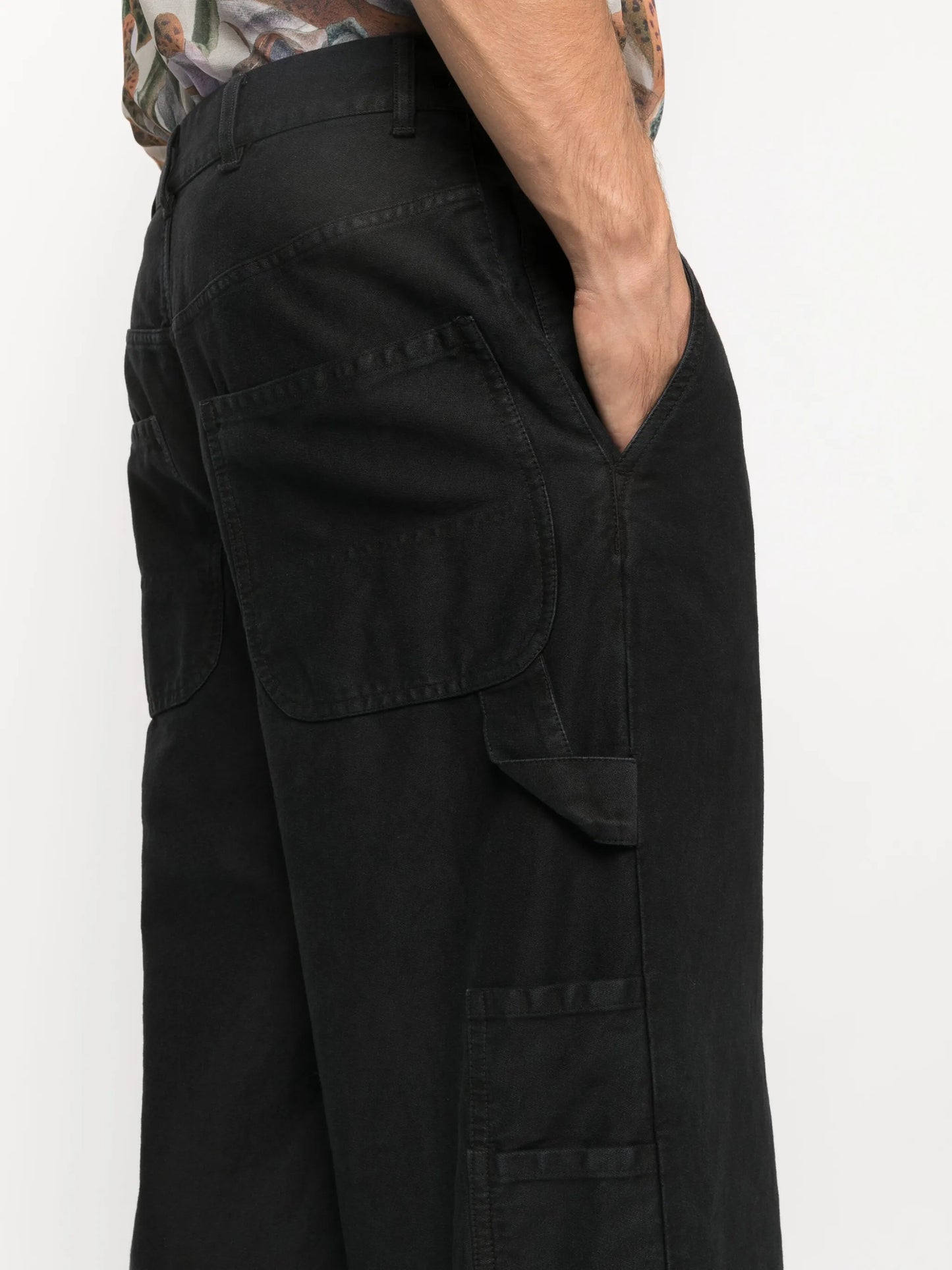 low-rise wide-leg trousers