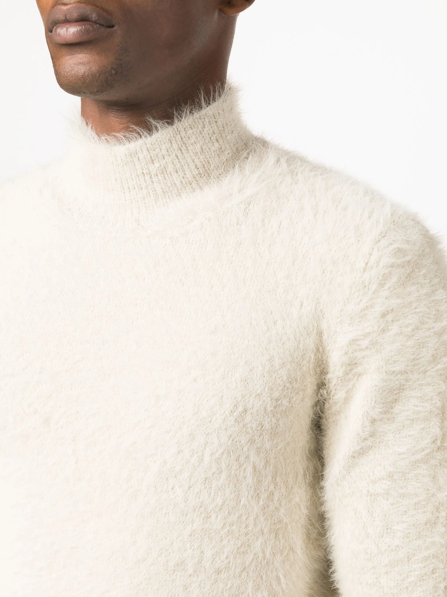 funnel-neck long-sleeve jumper