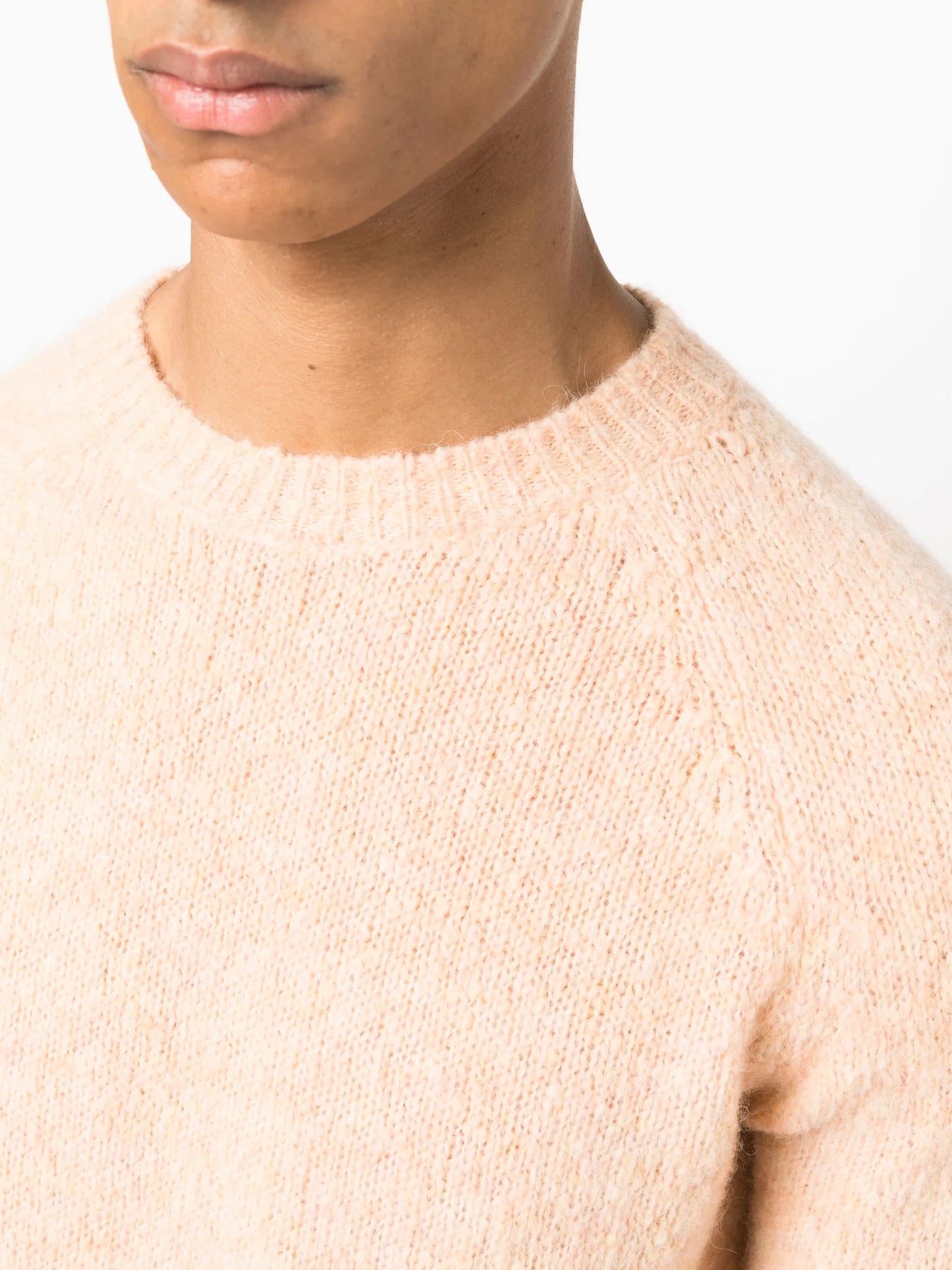 alpaca wool-blend crew neck jumper