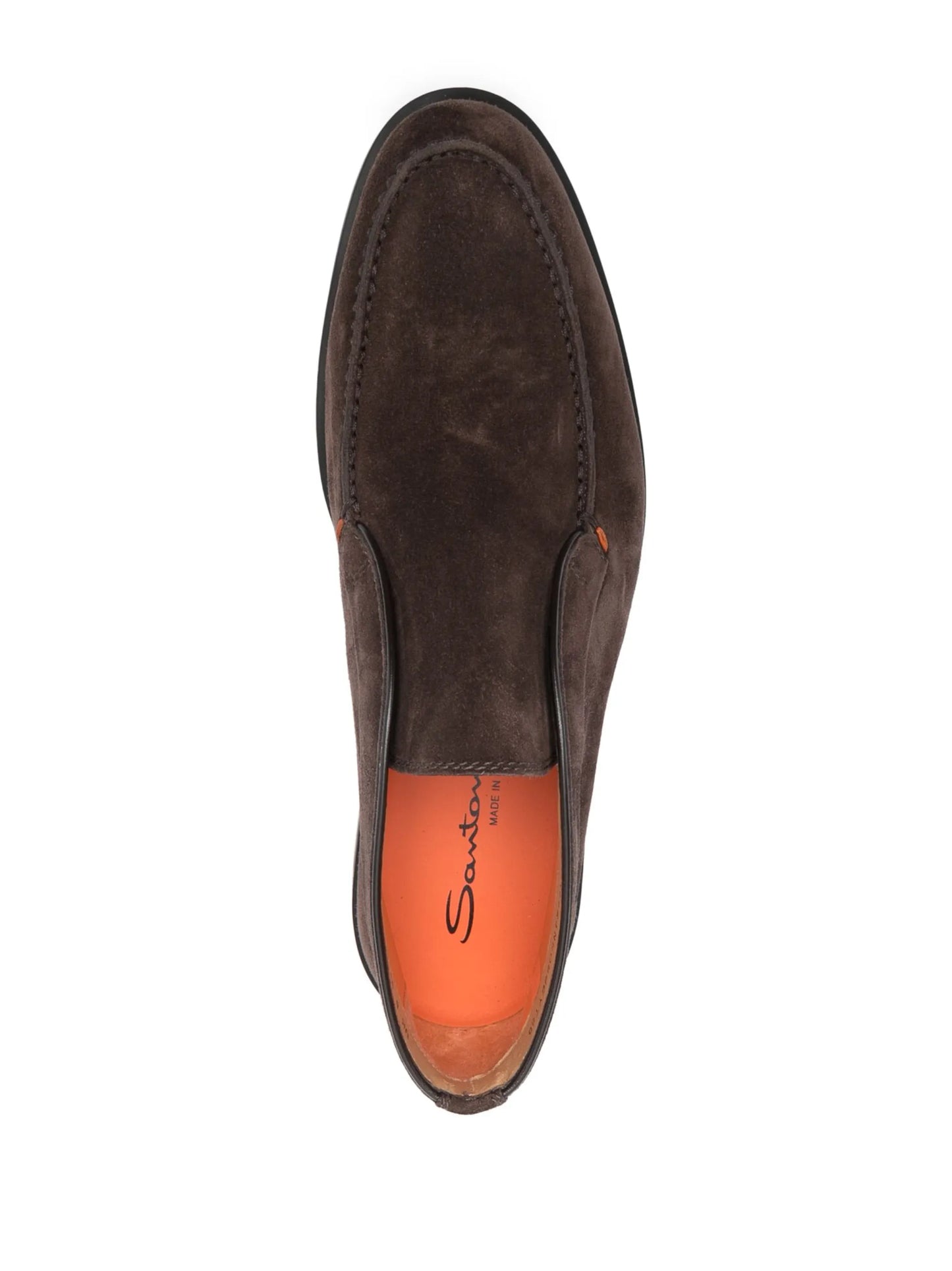 calf-suede almond-toe loafers