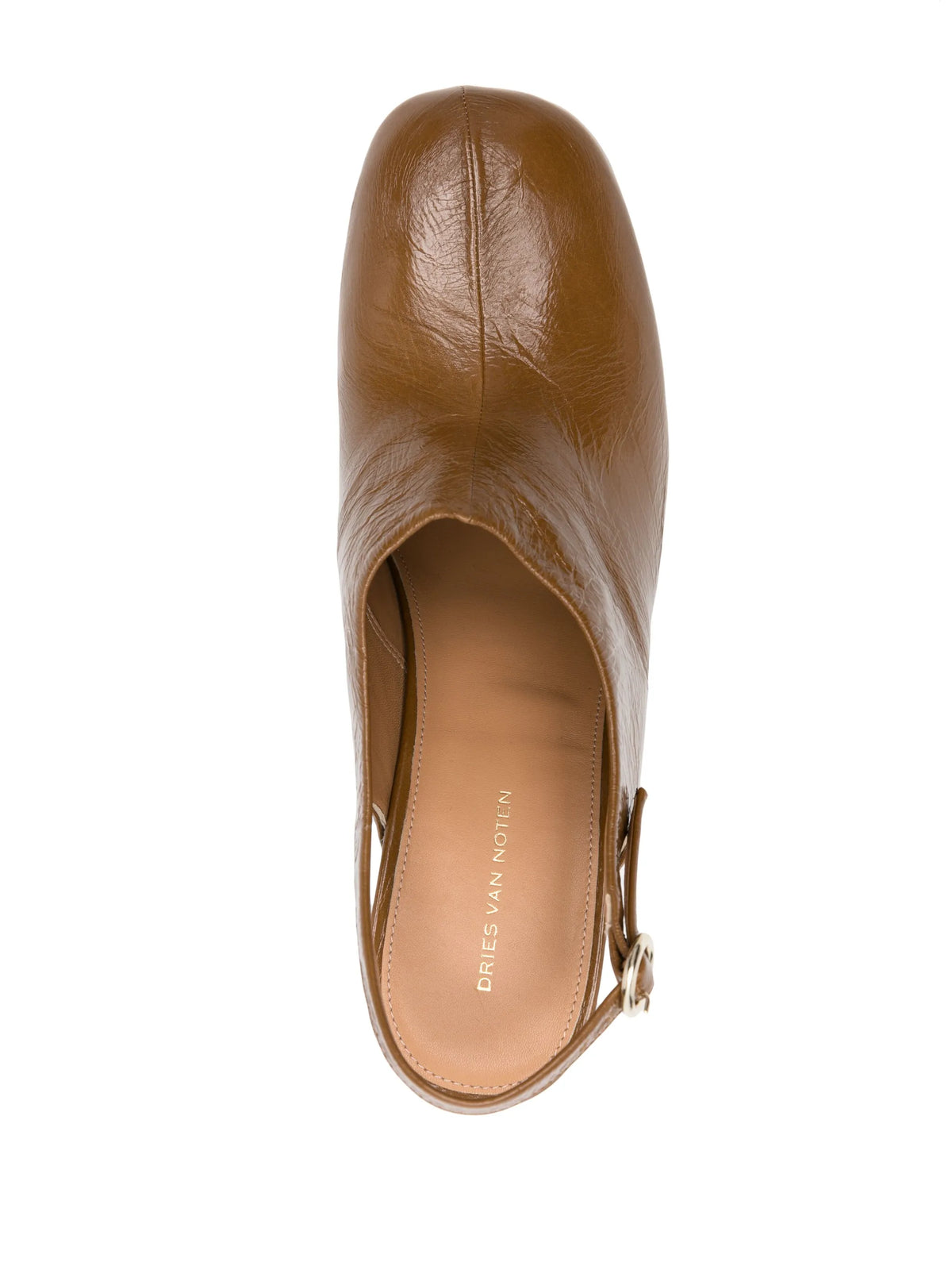platform slingback leather pump