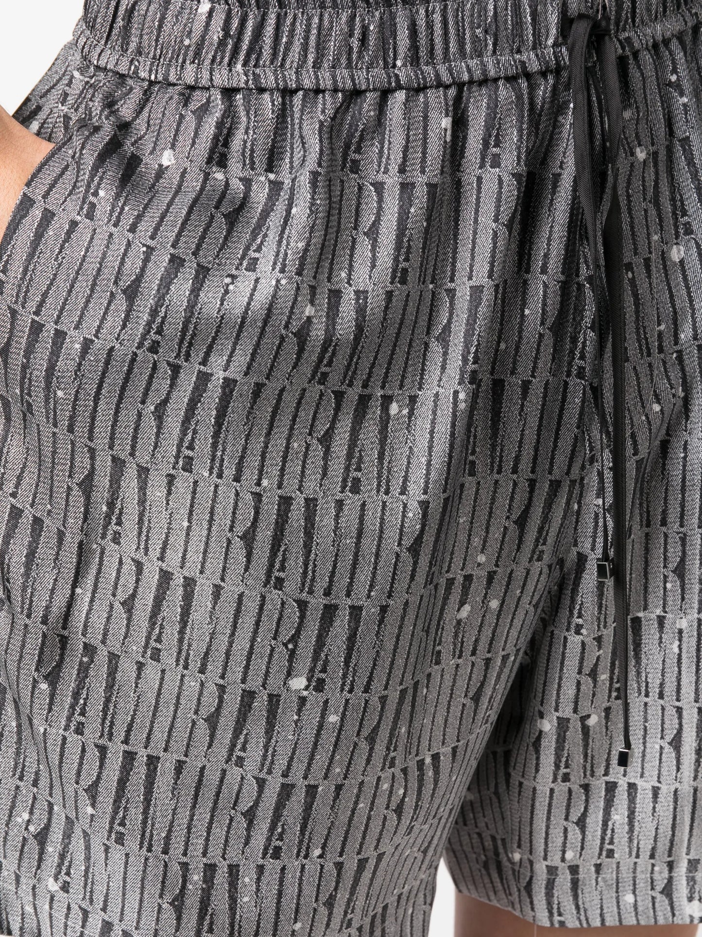 graphic-print drawstring shorts