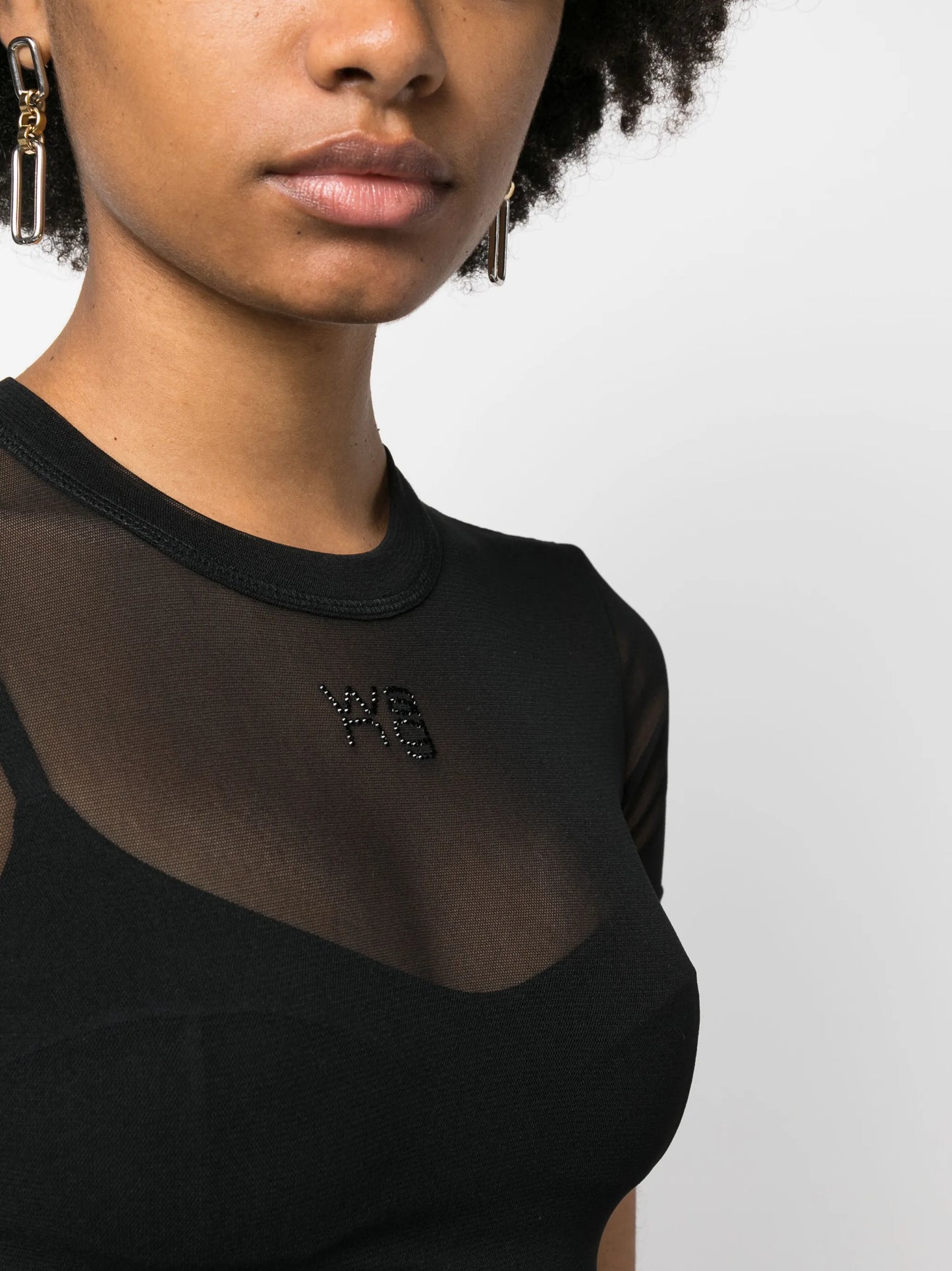 Hotfix short-sleeve mesh T-shirt