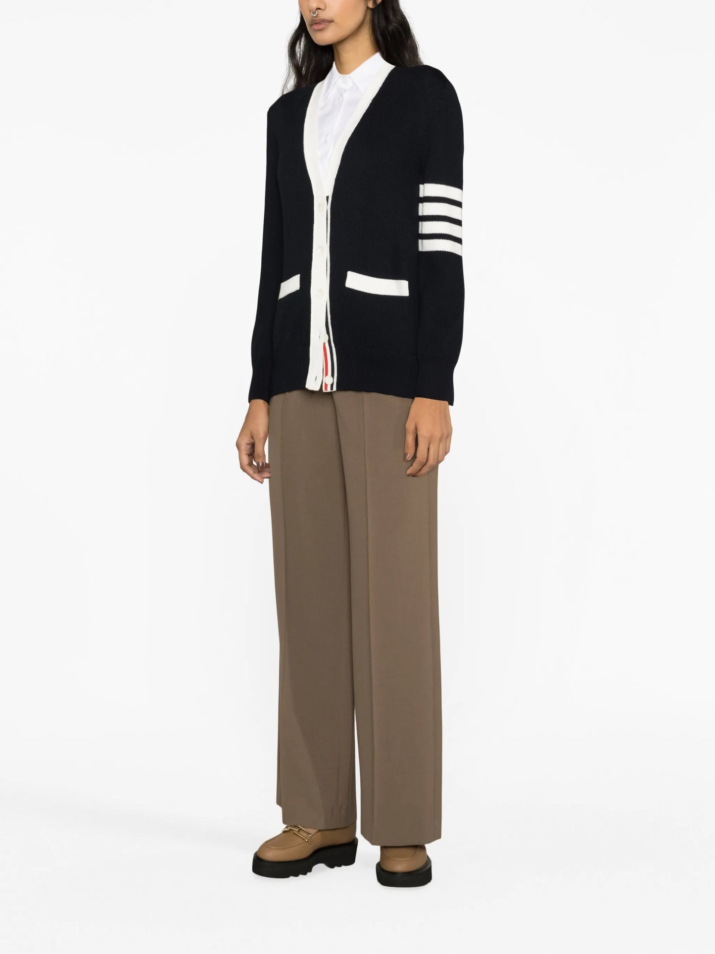 4-Bar Stripe cardigan