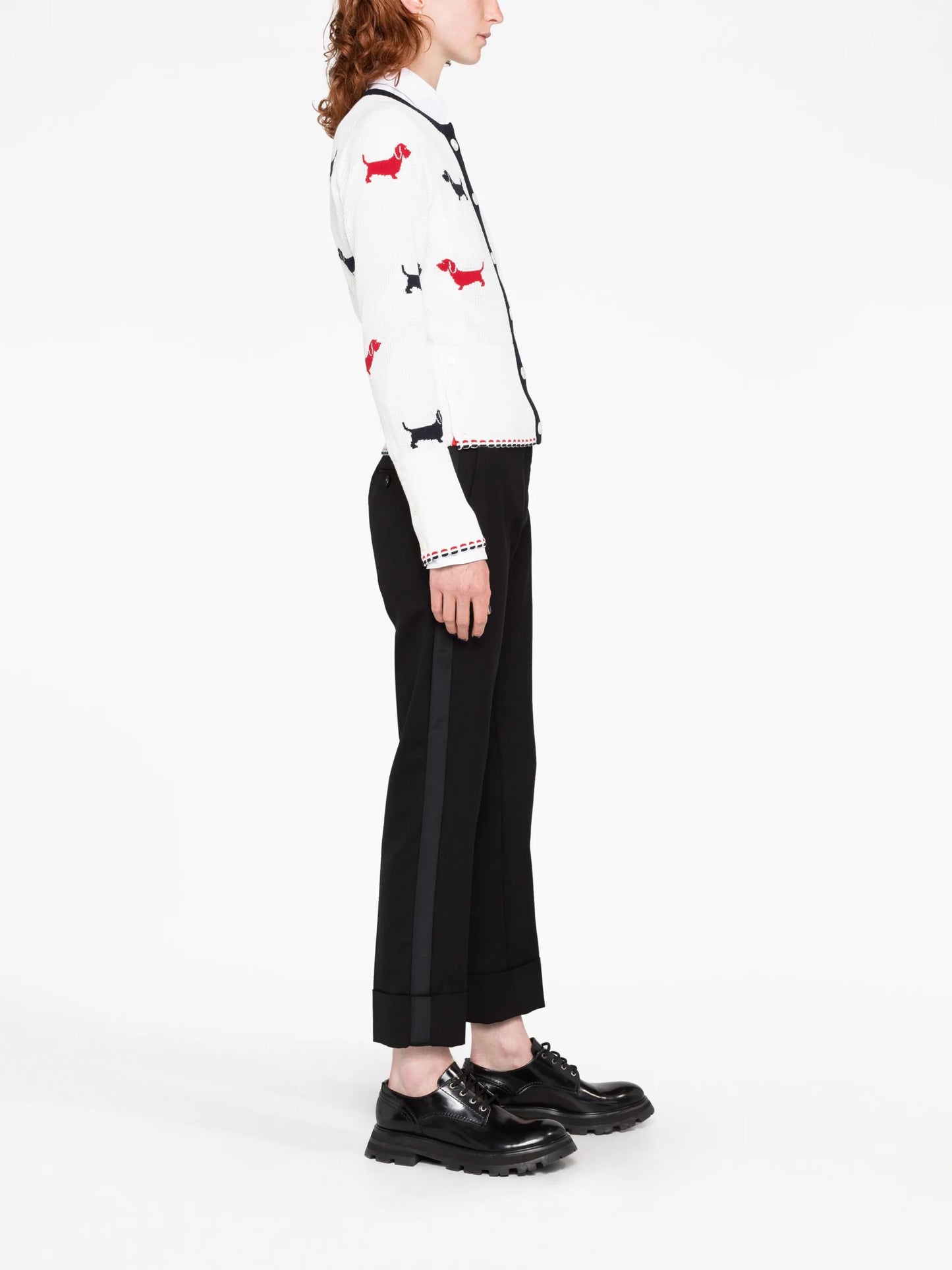 intarsia-knit Hector cotton cardigan