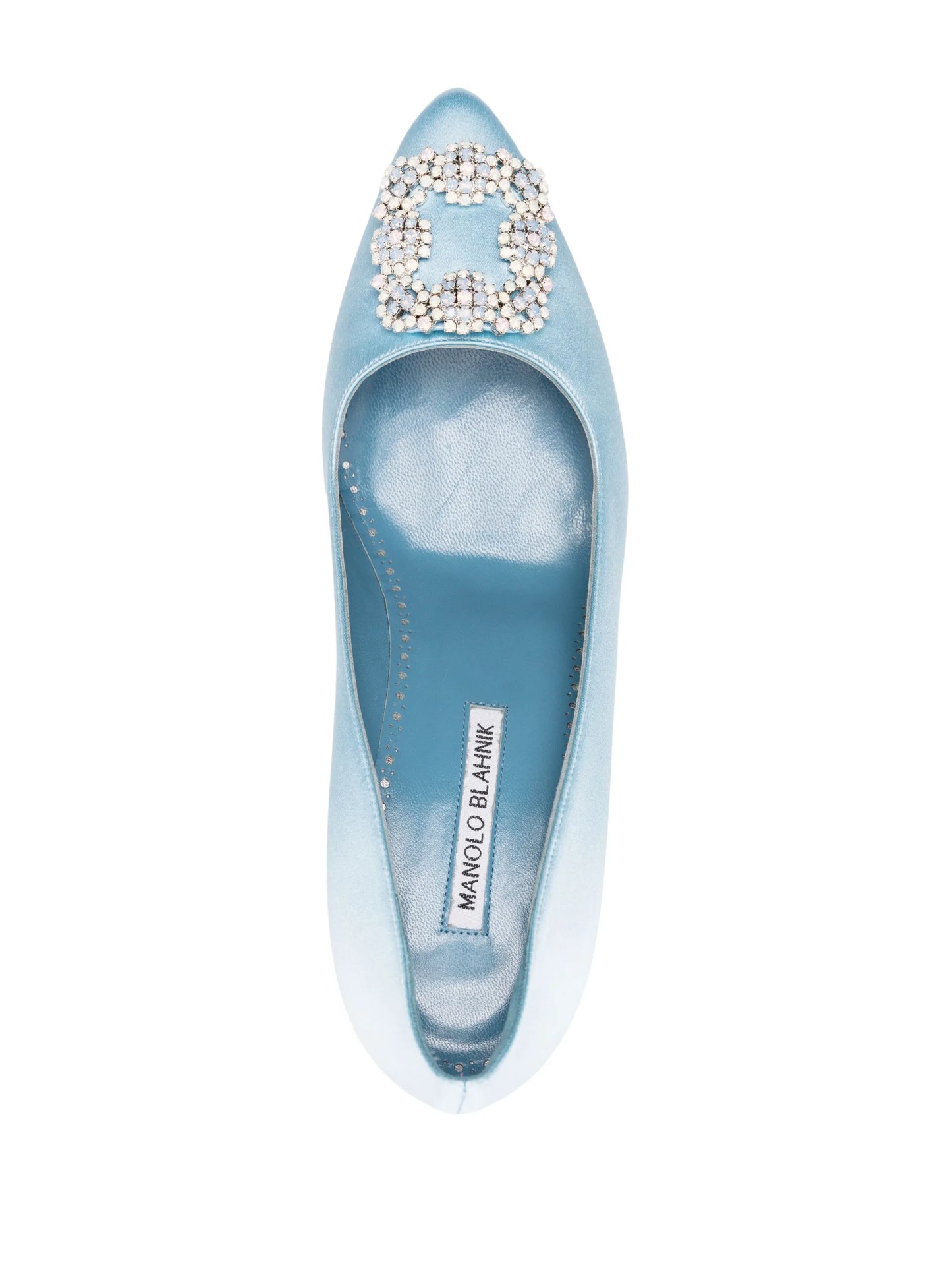 Hangisi 70mm crystal satin pumps