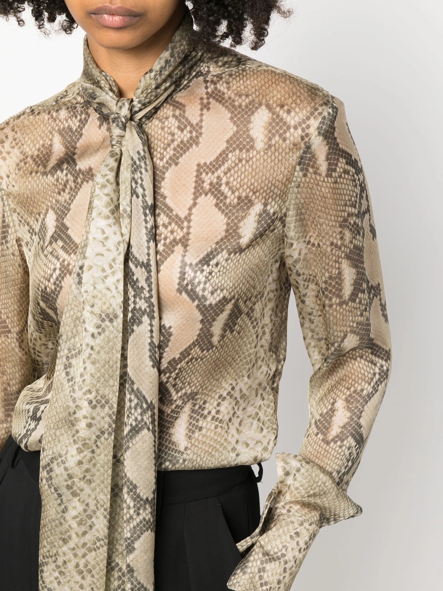python-print silk shirt
