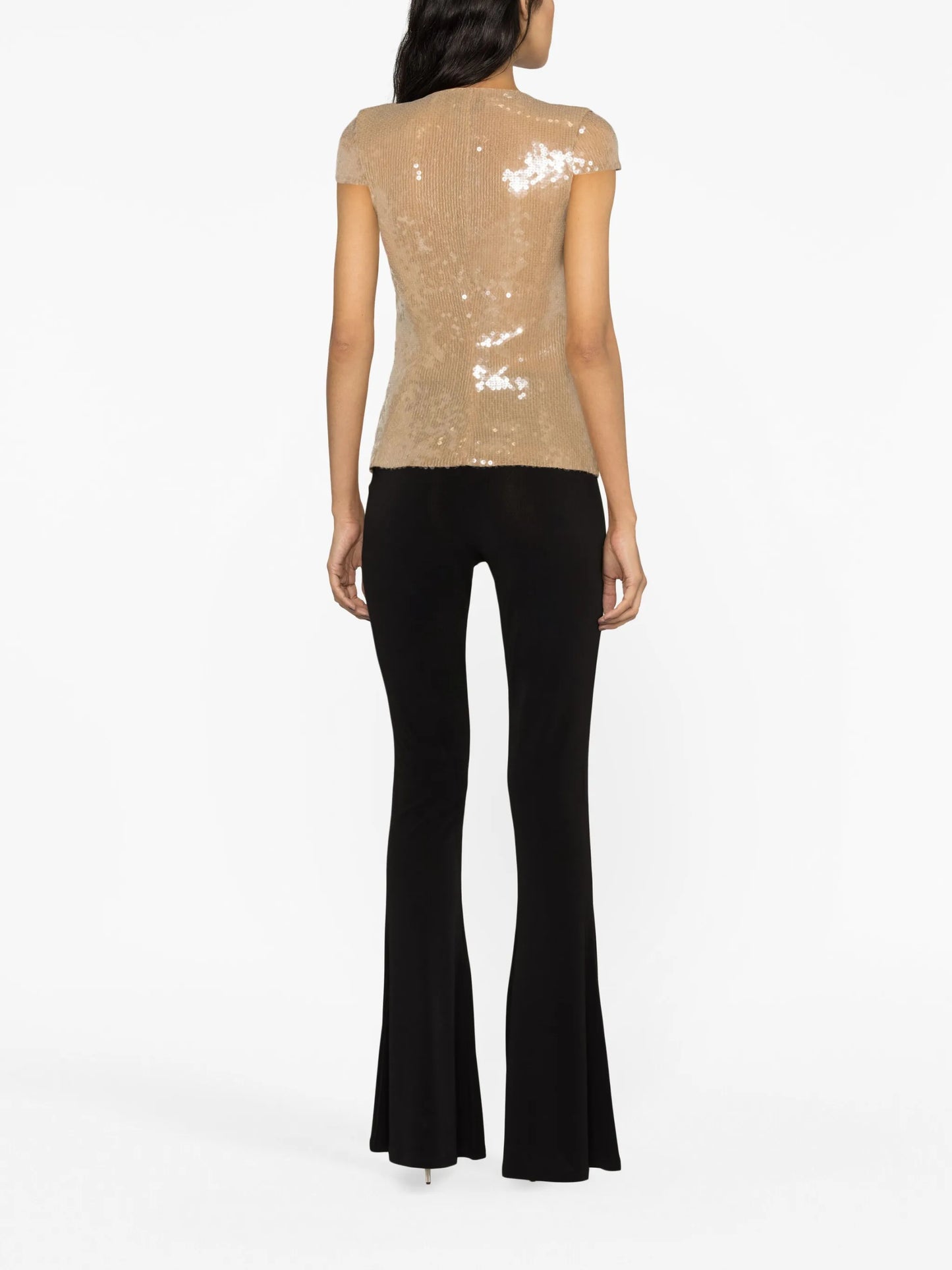 sequin-embellished T-shirt