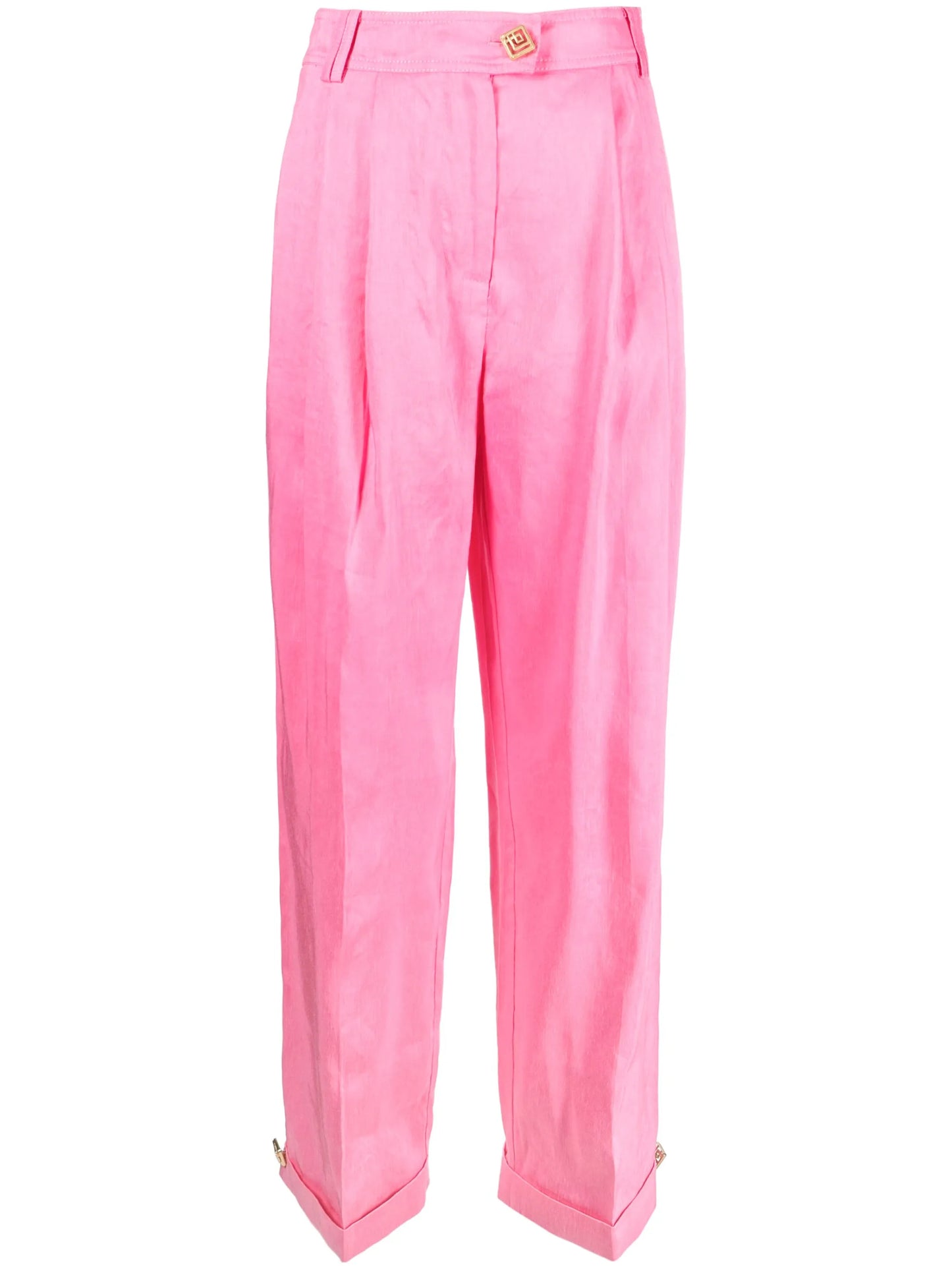 Sentiment pleated linen-blend trousers