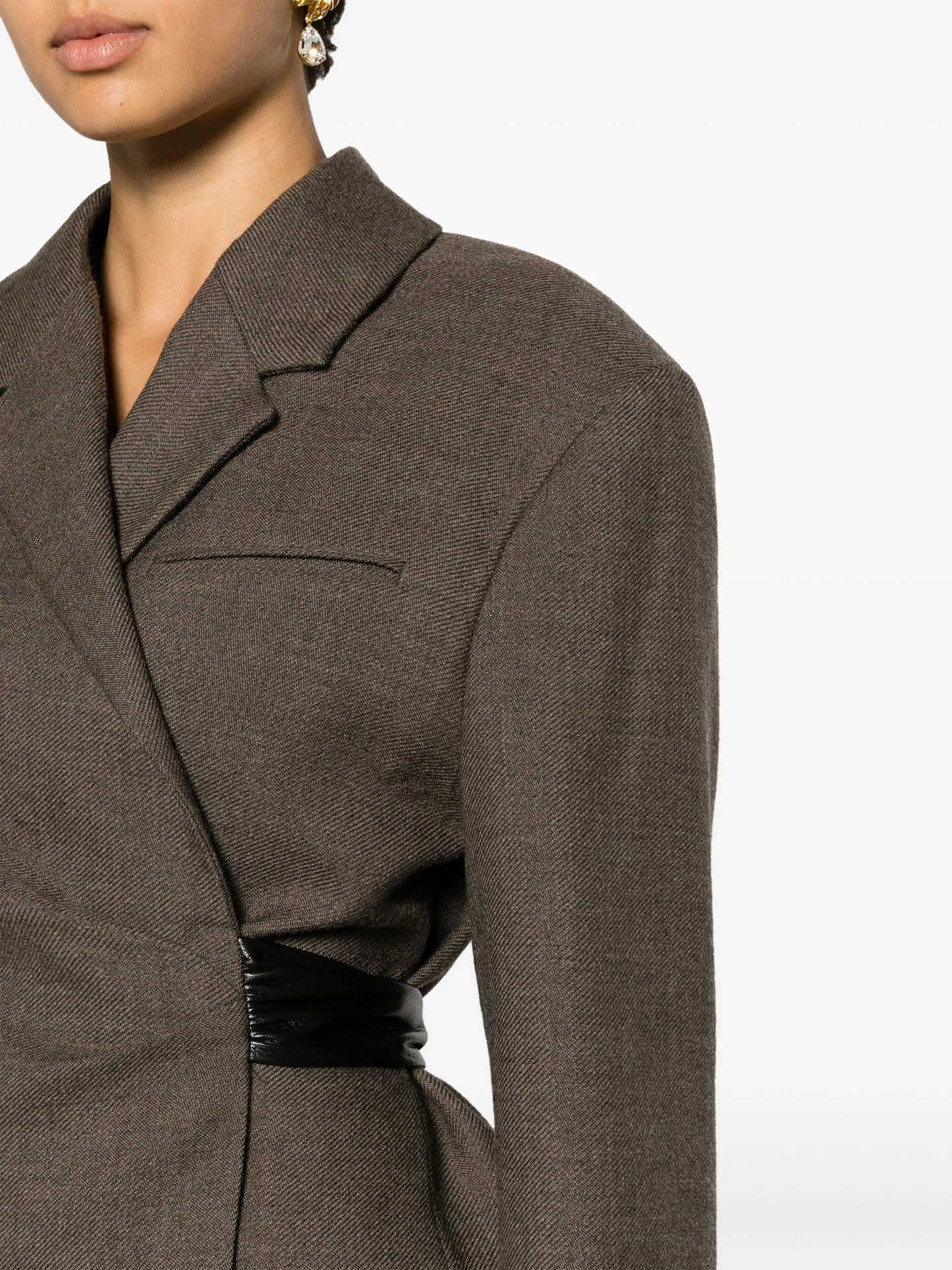 Candace wrap wool blazer