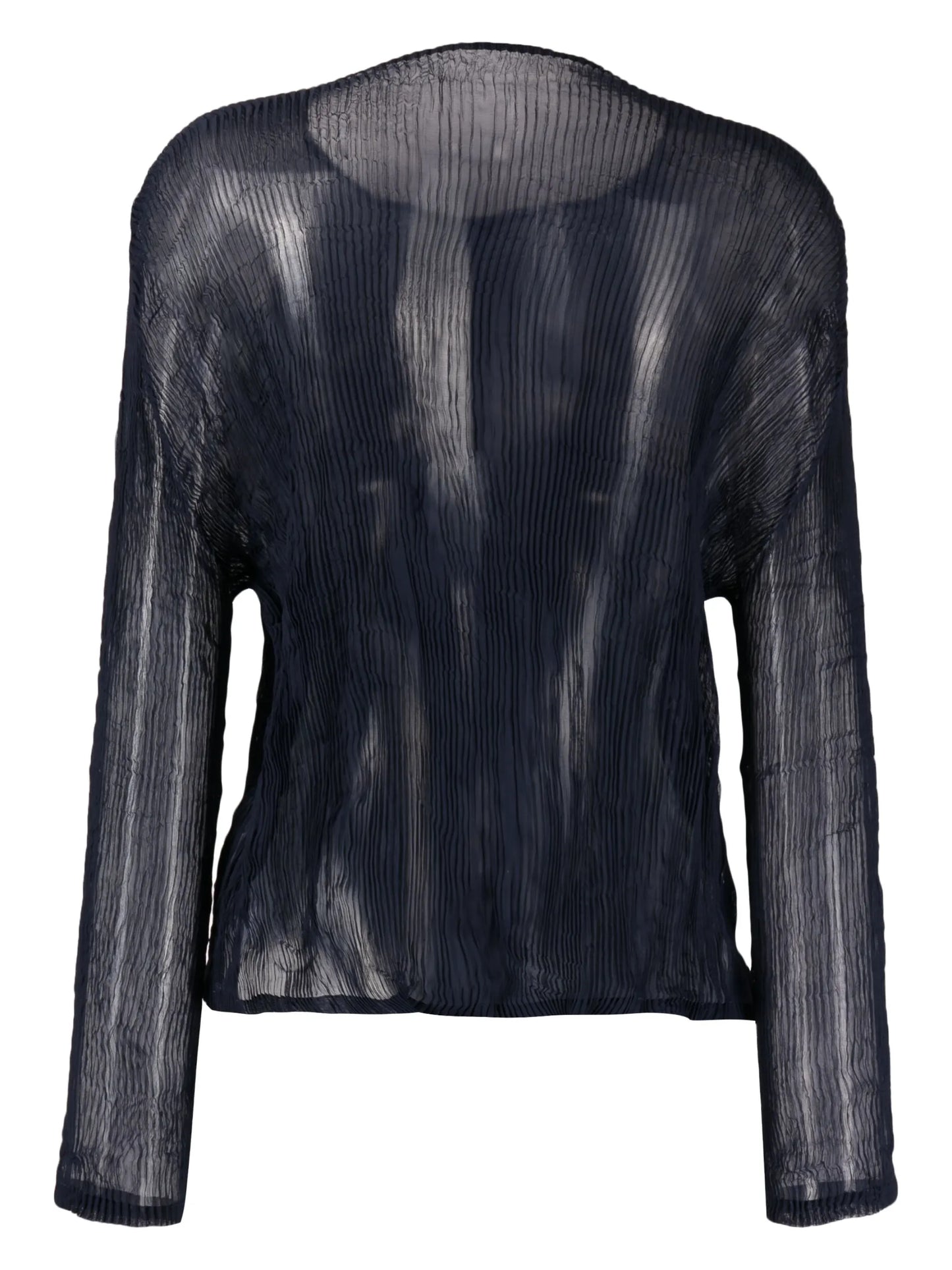 fine-ribbed chiffon shirt
