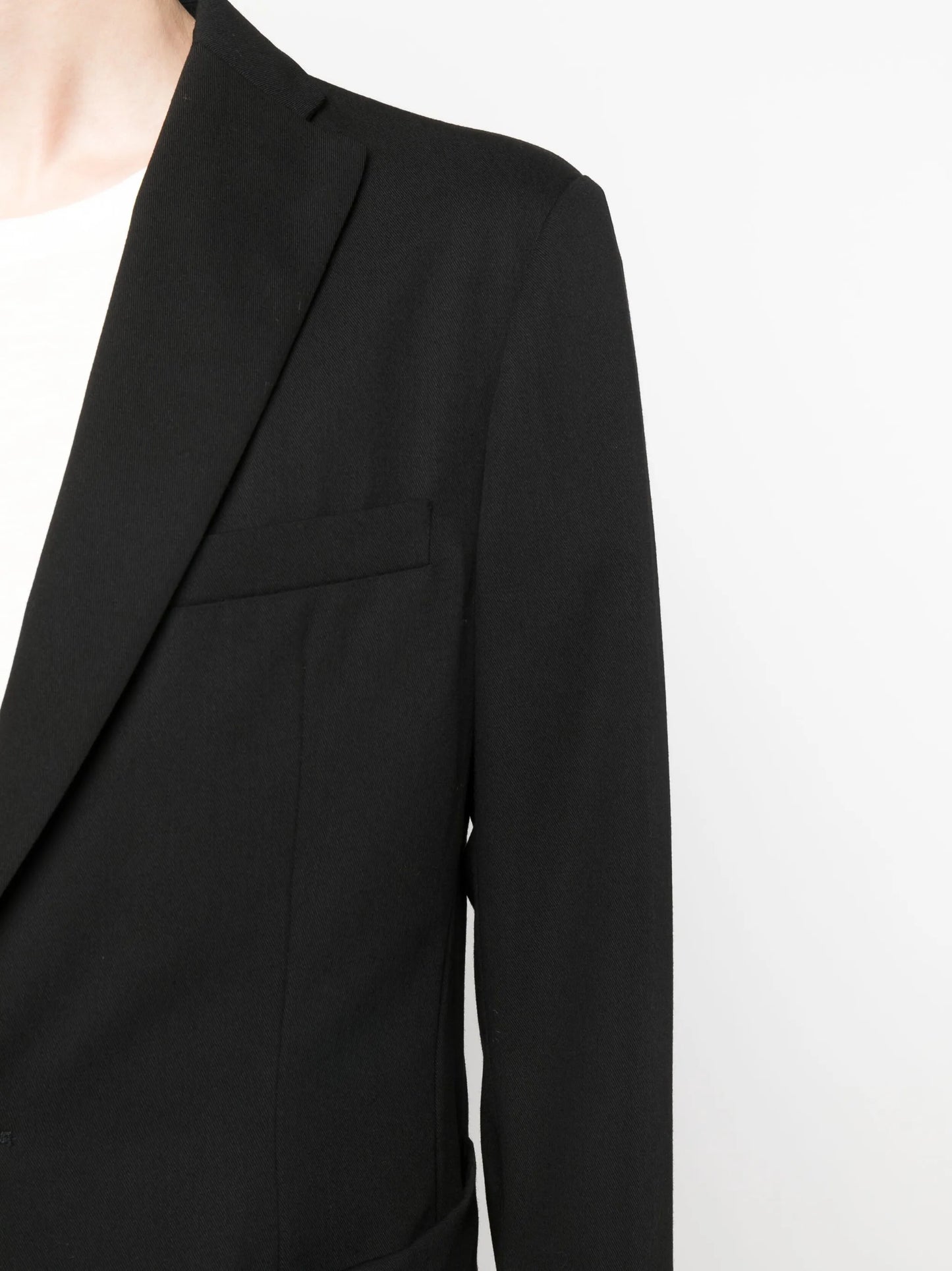 single-breasted wool blazer