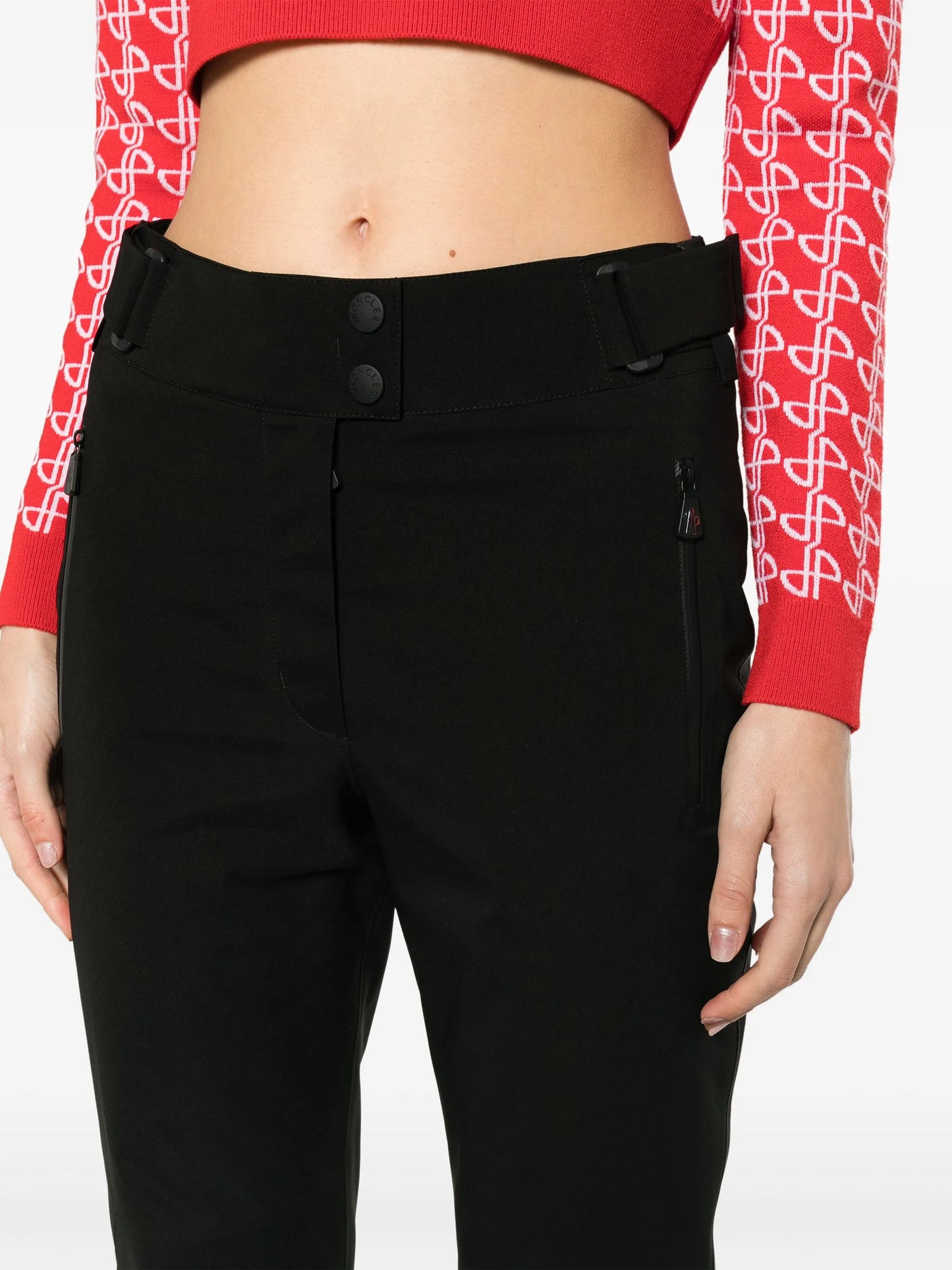 belted cropped ski trousers