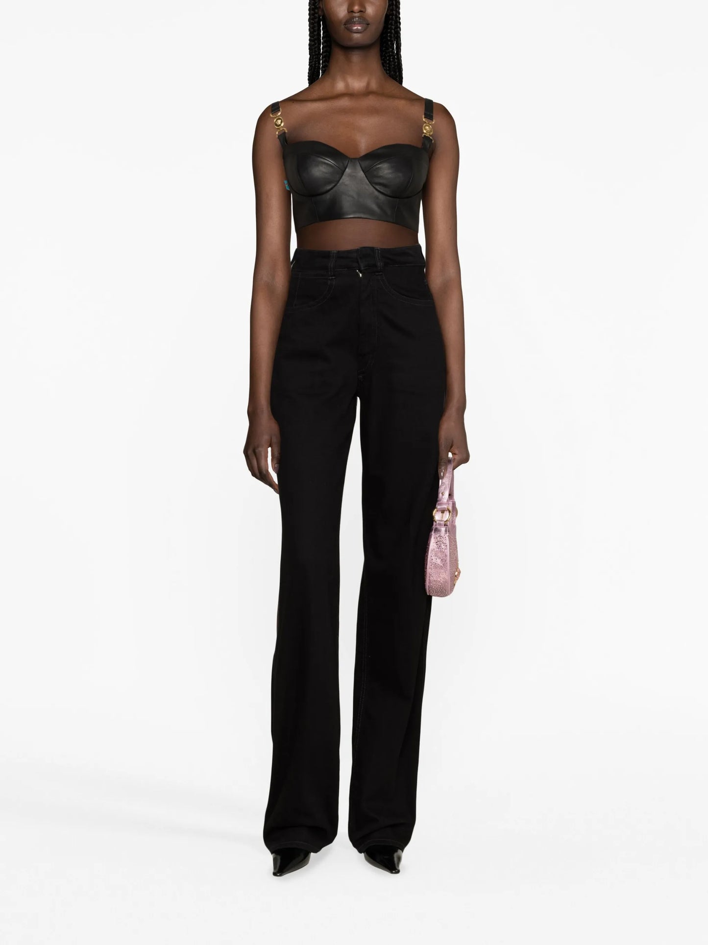 Medusa '95 leather bustier top