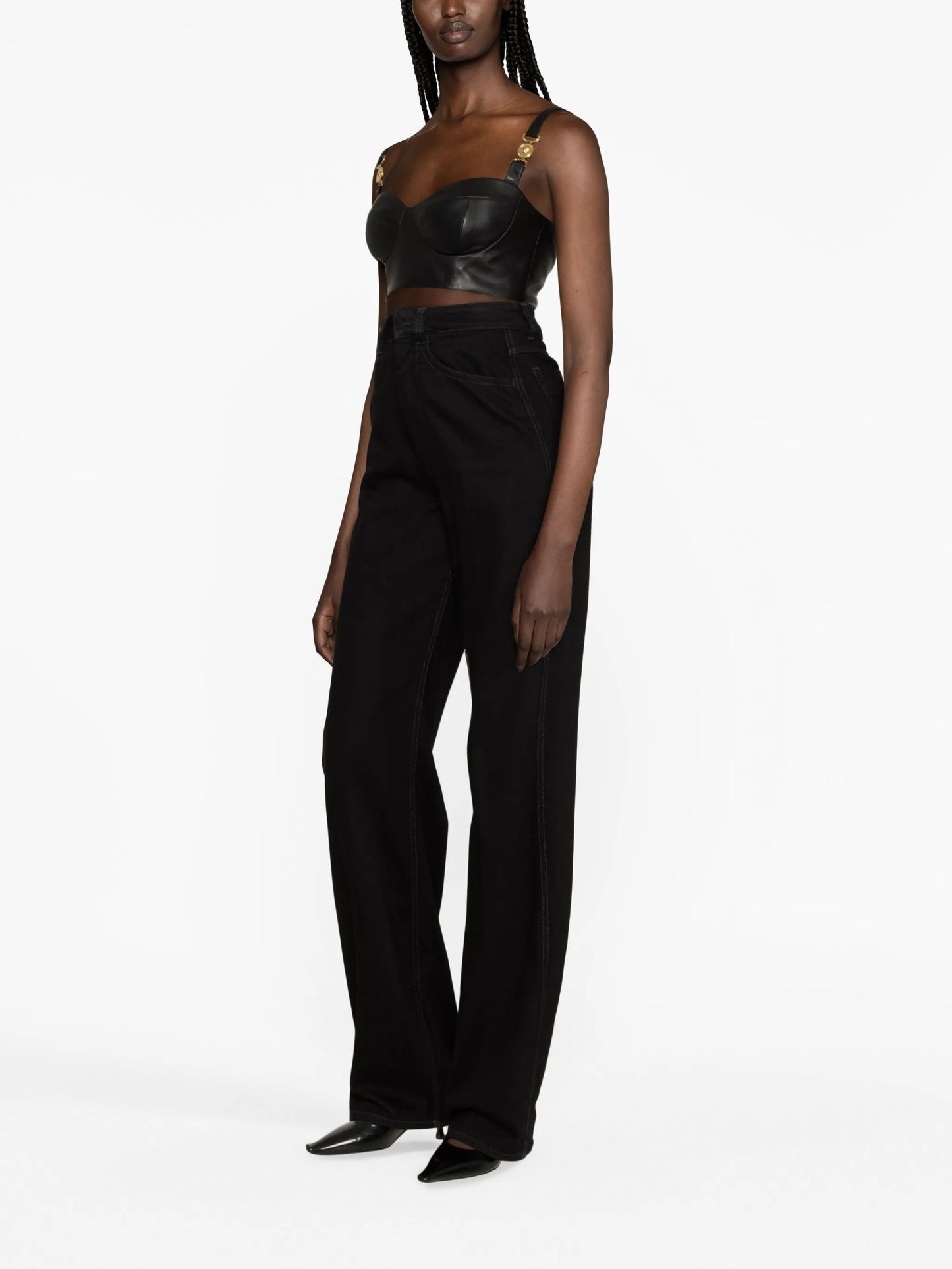 Medusa '95 leather bustier top
