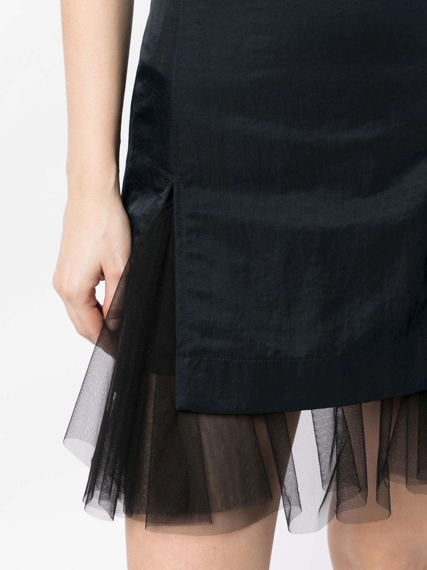 Max tulle-trim mini skirt