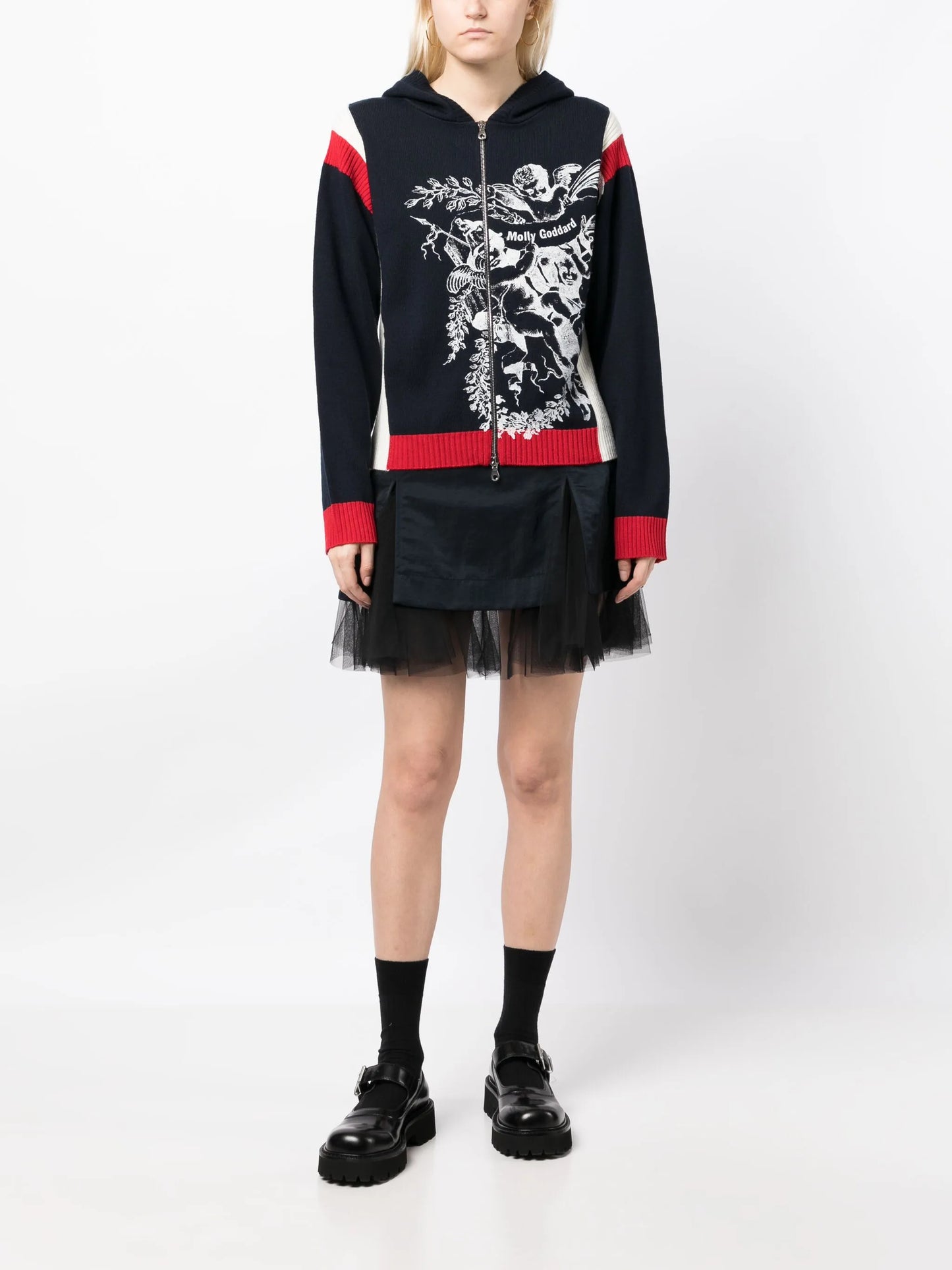 Max tulle-trim mini skirt