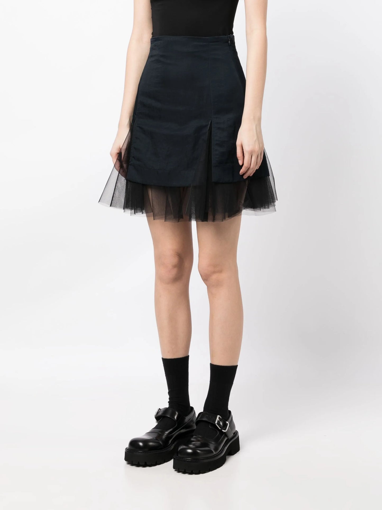Max tulle-trim mini skirt