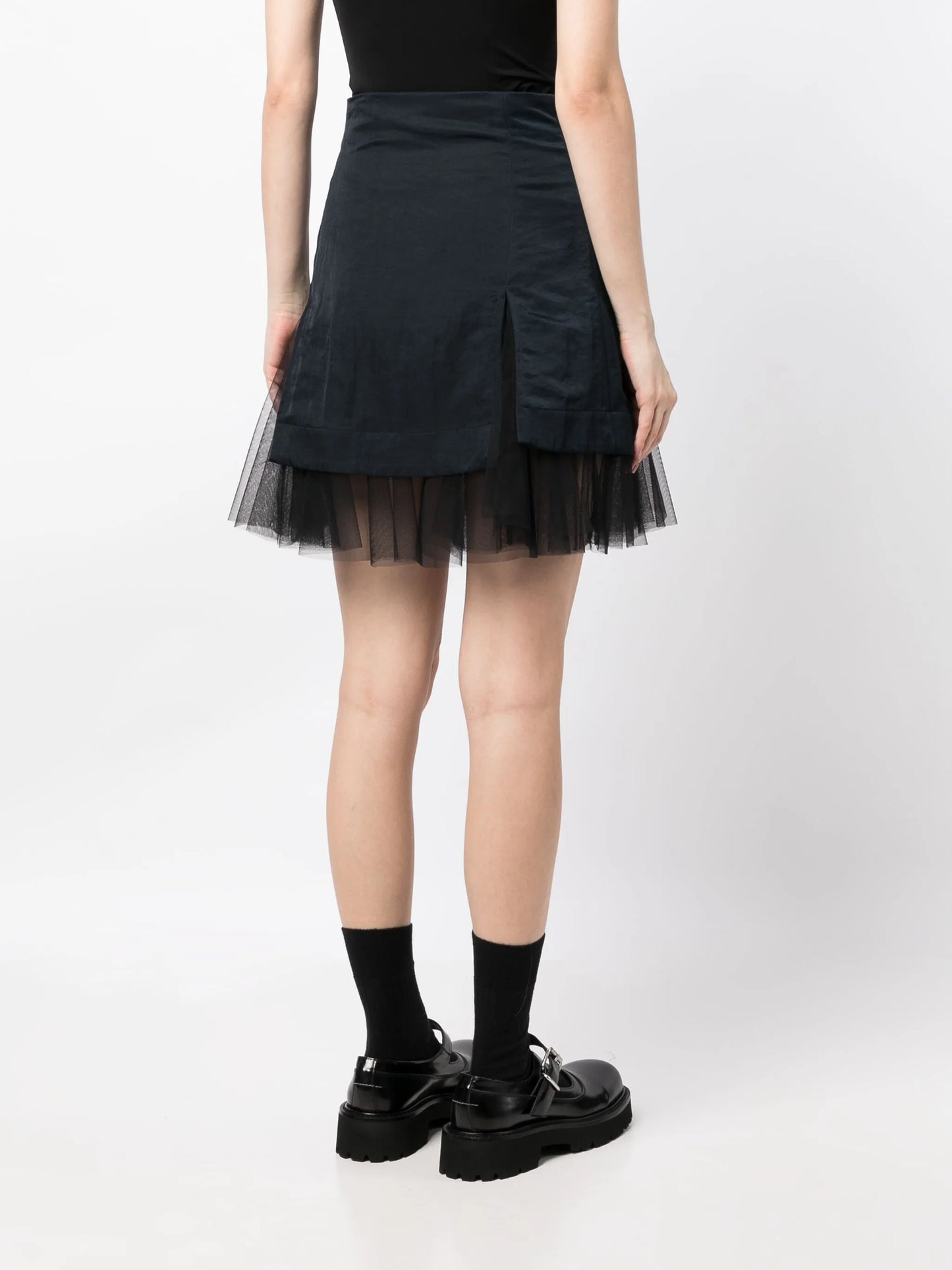 Max tulle-trim mini skirt