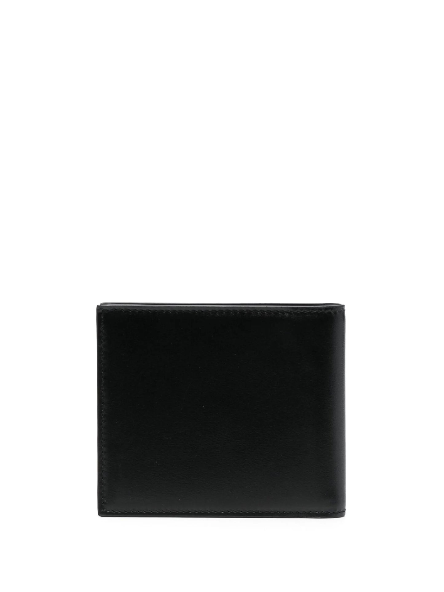 logo-print leather wallet