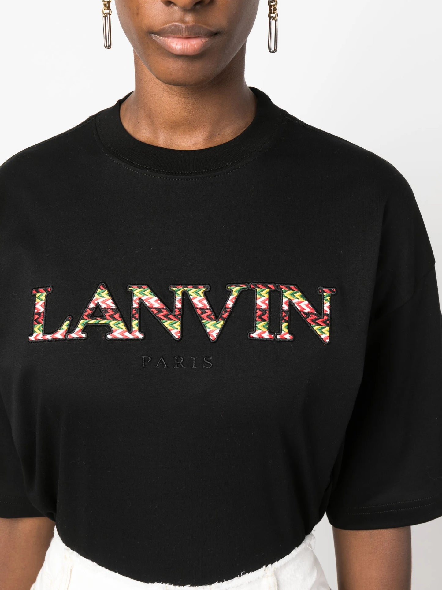 embroidered-logo T-shirt