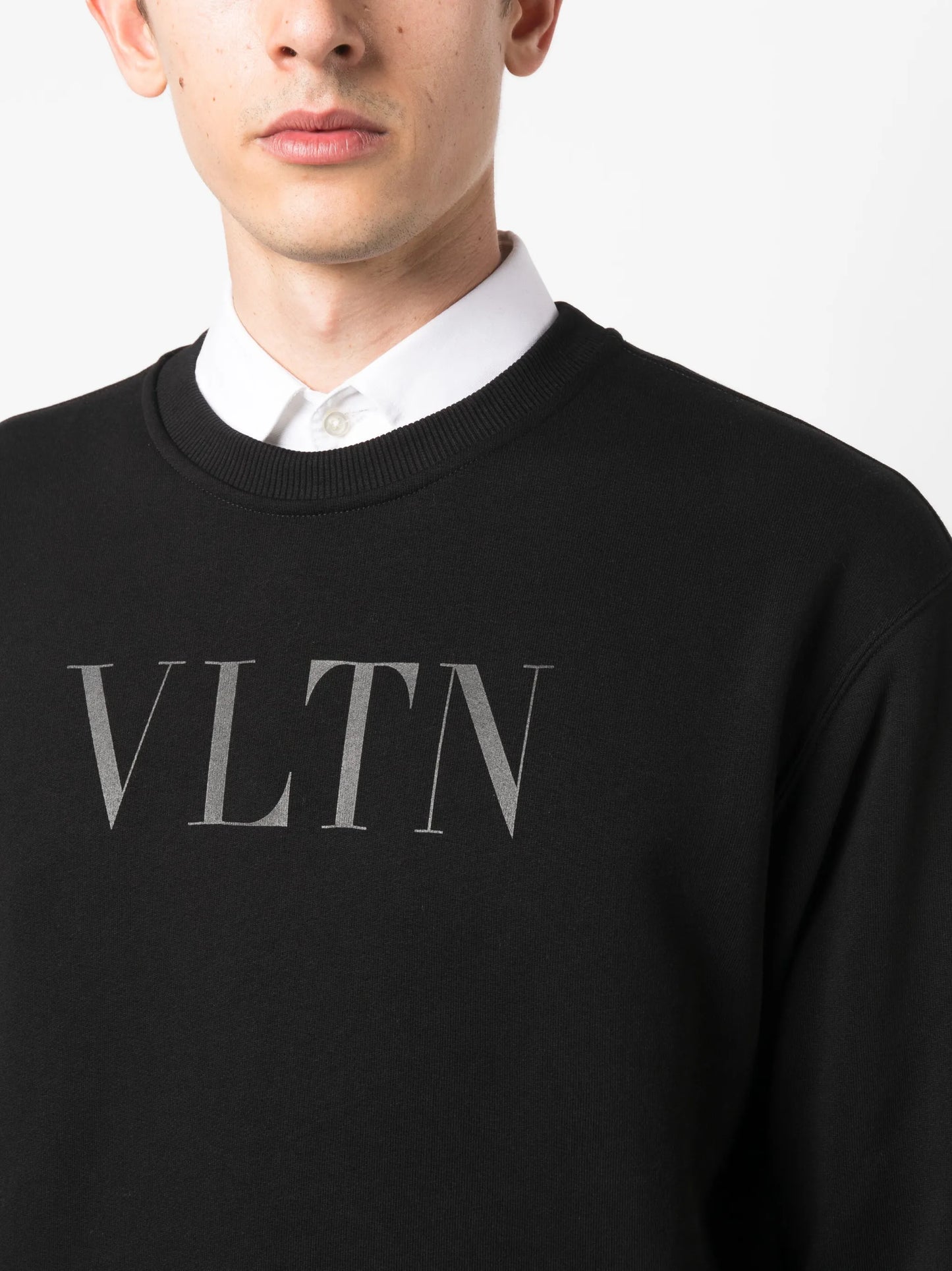 VLTN logo-print cotton sweatshirt