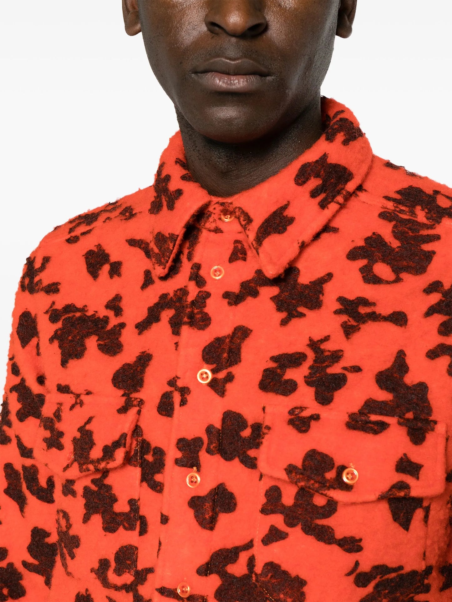 Pilled Work camouflage-print shirt