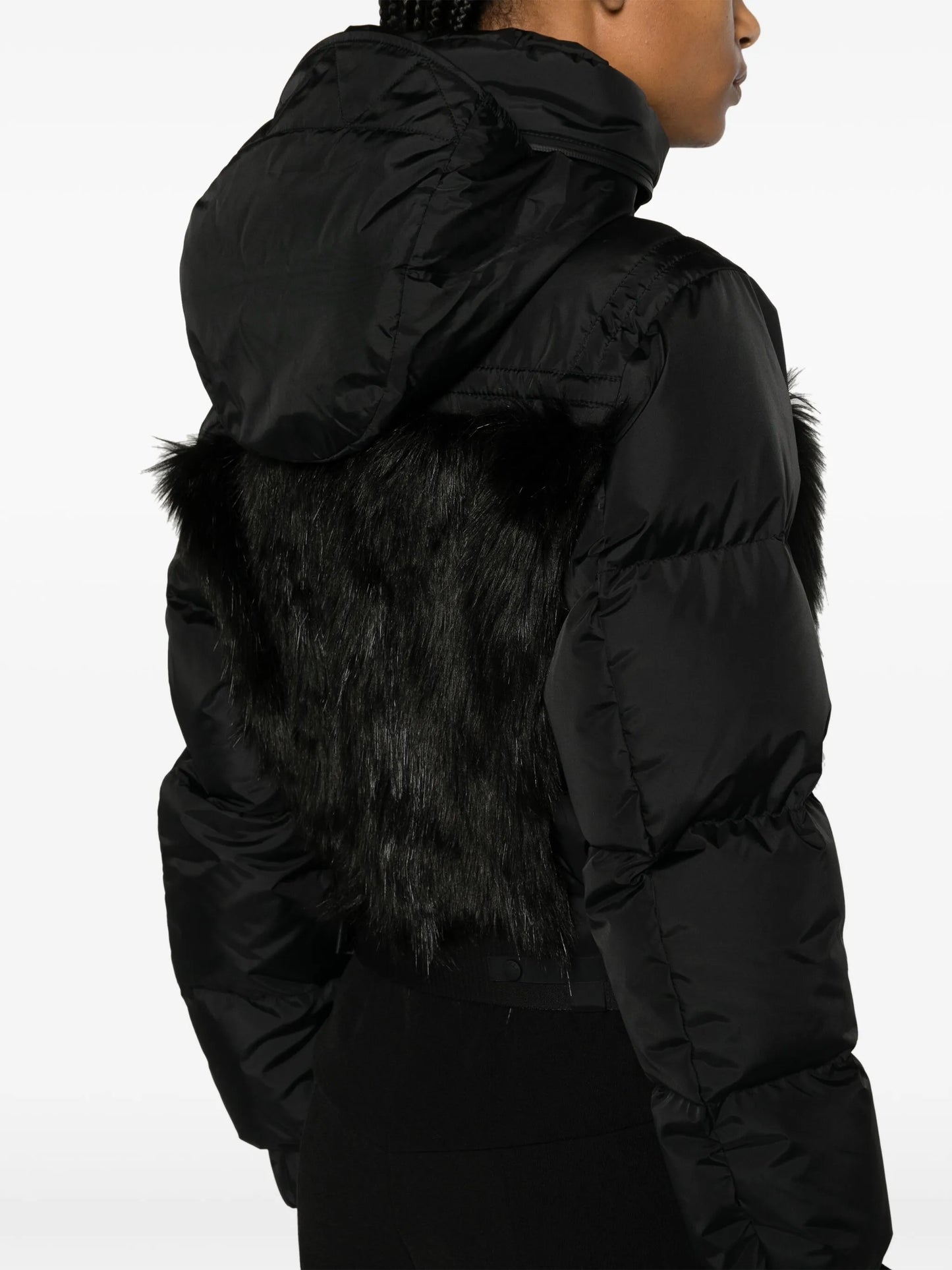 hooded puffer ski suit