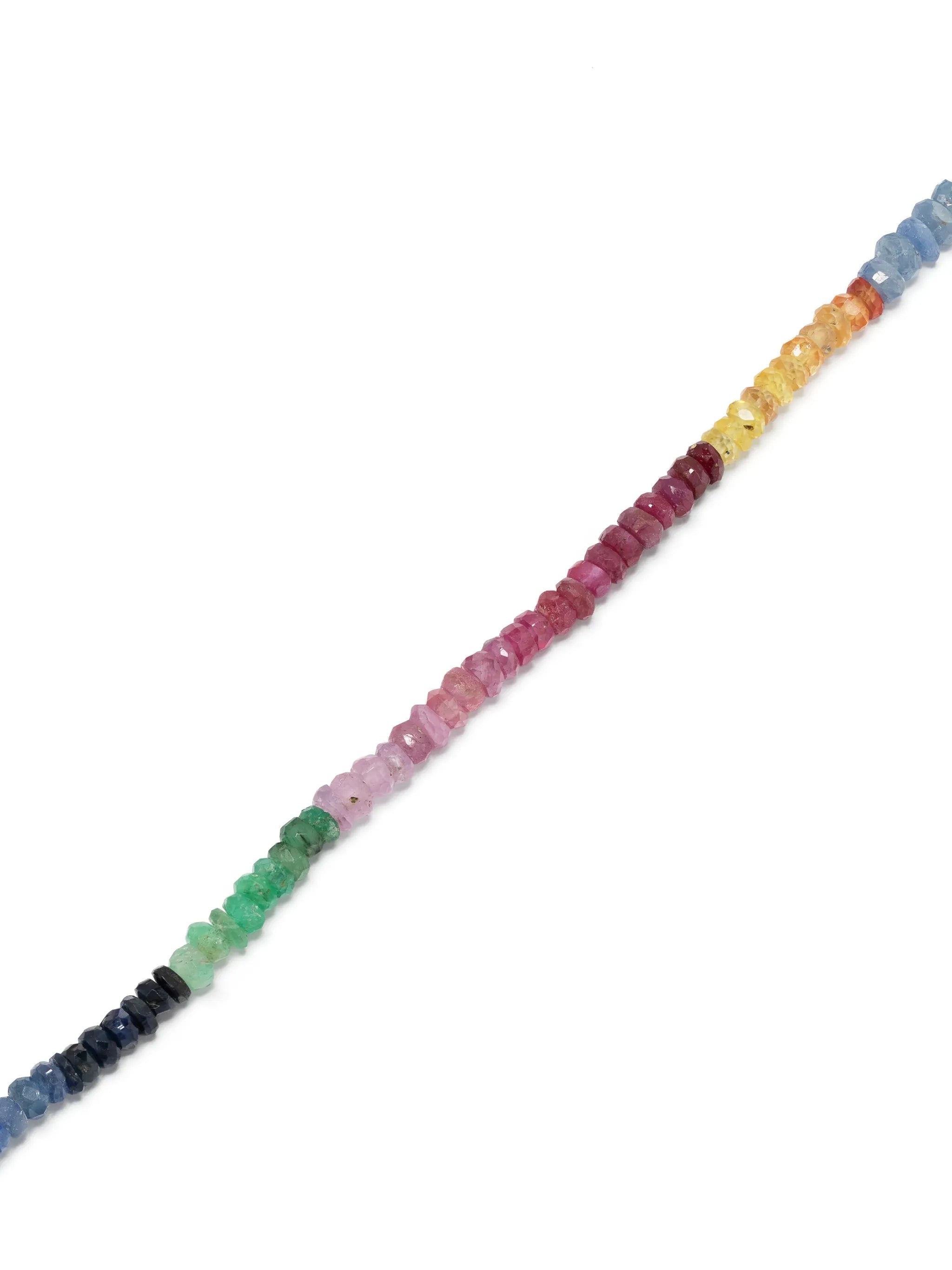 14kt yellow gold Arizona sapphire beaded necklace