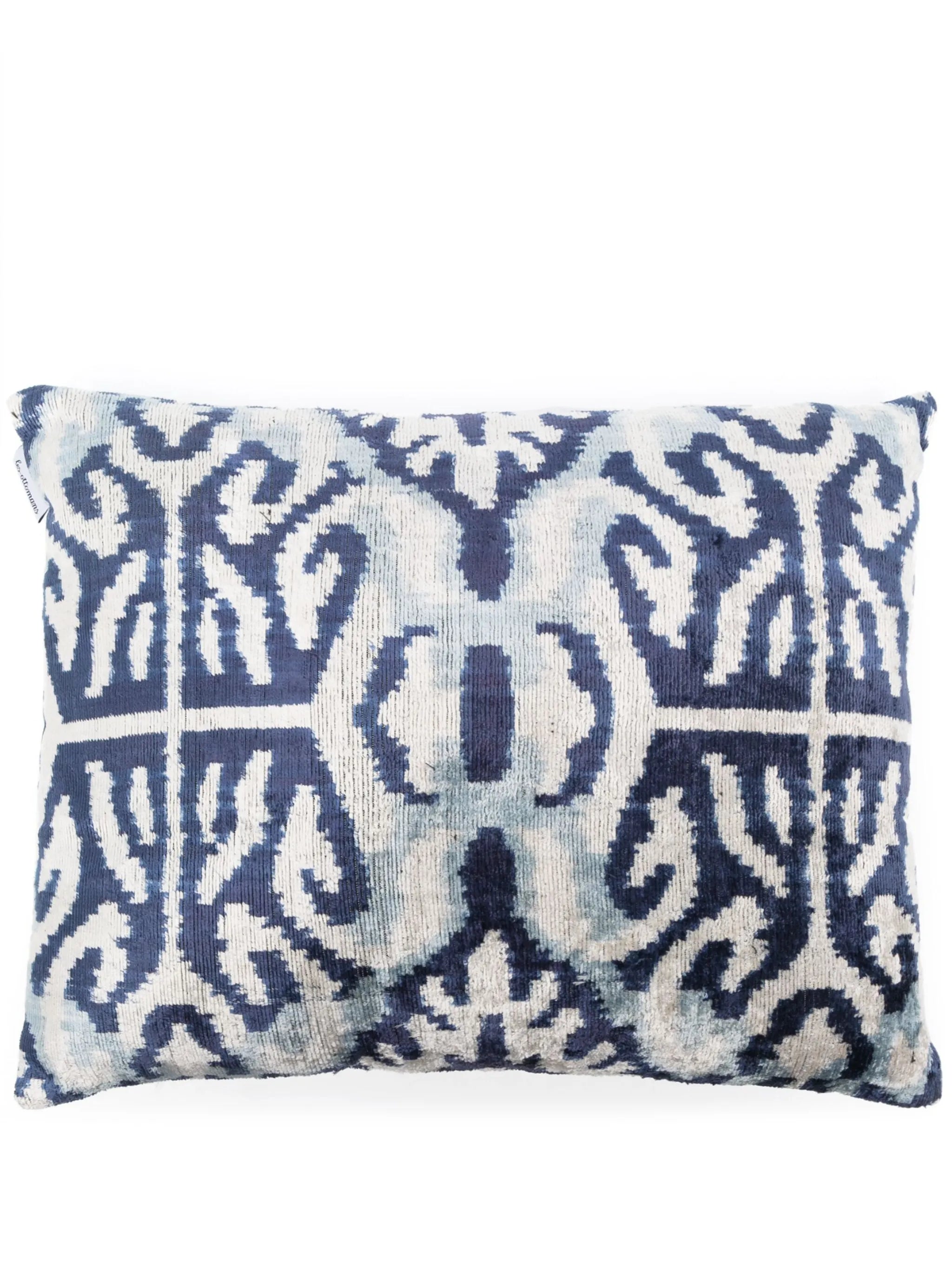 jacquard silk velvet cushion