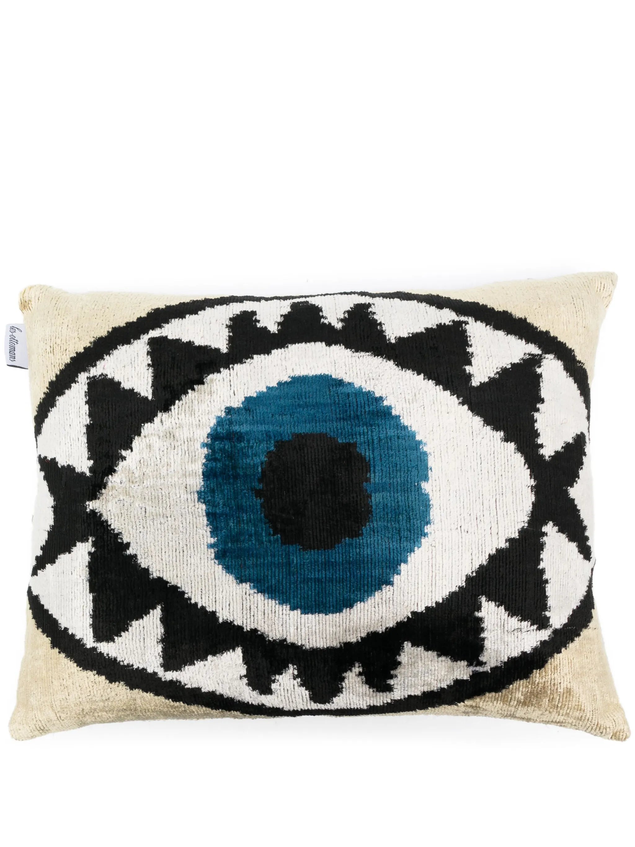 jacquard silk velvet cushion