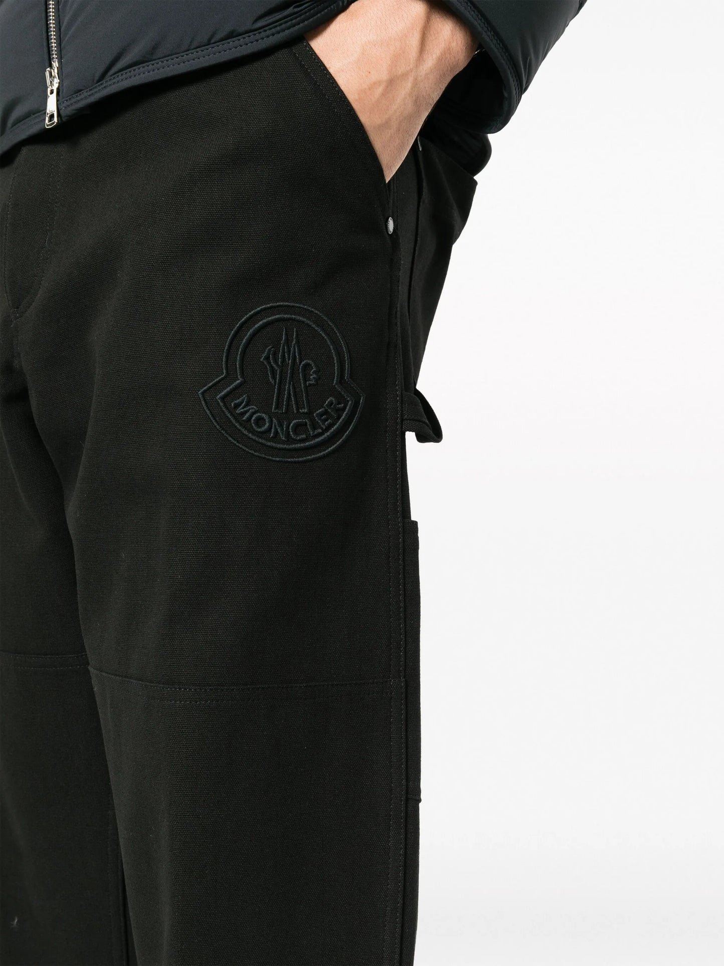 logo-embroidered cotton track pants