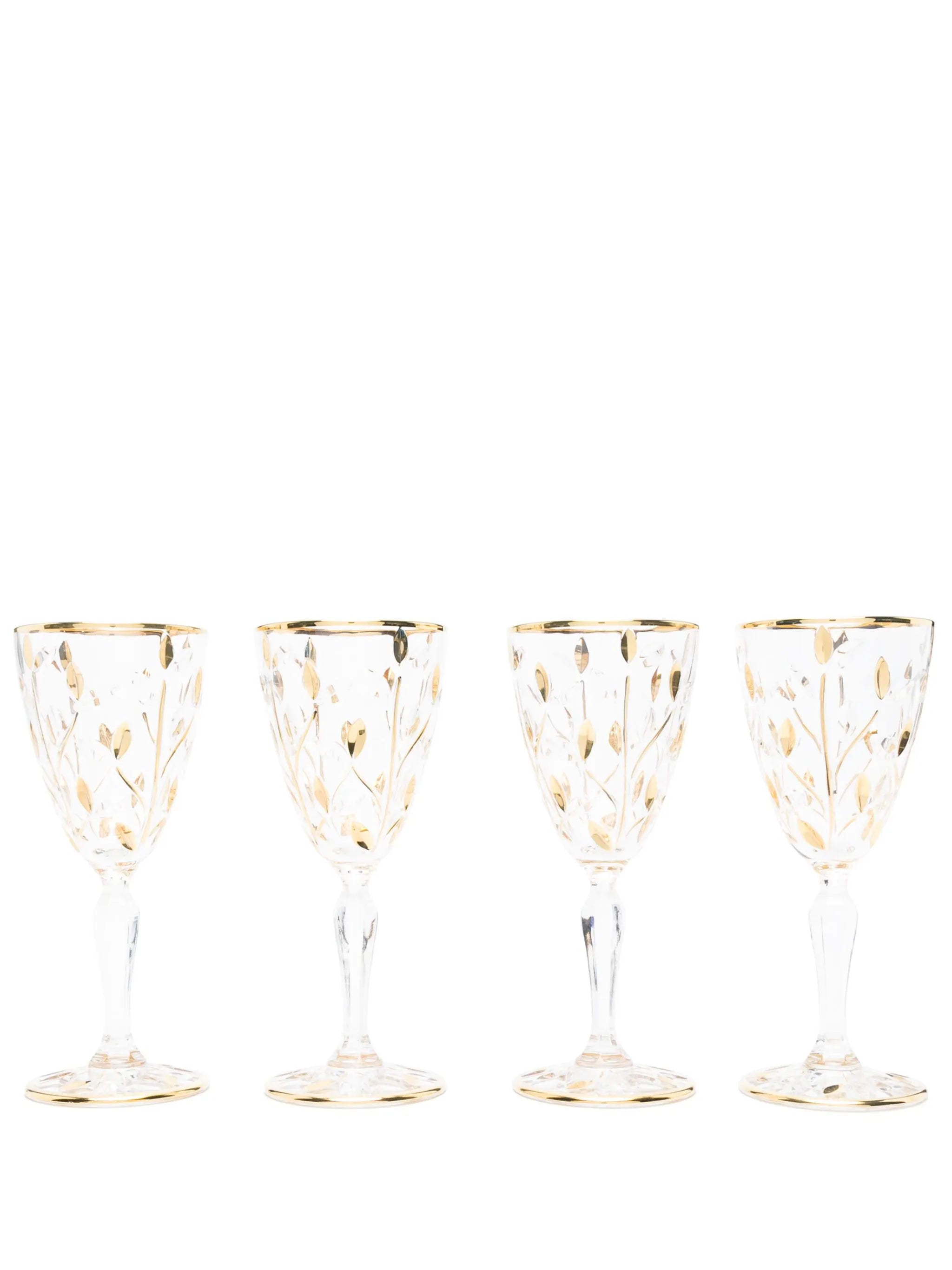crystal goblet glasses (set of four)