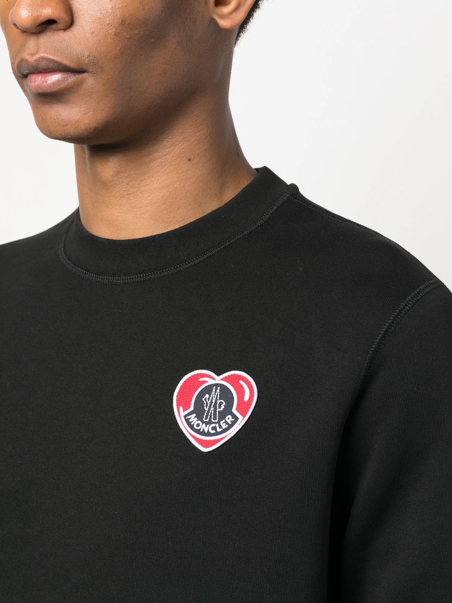 logo-patch cotton sweatshirt